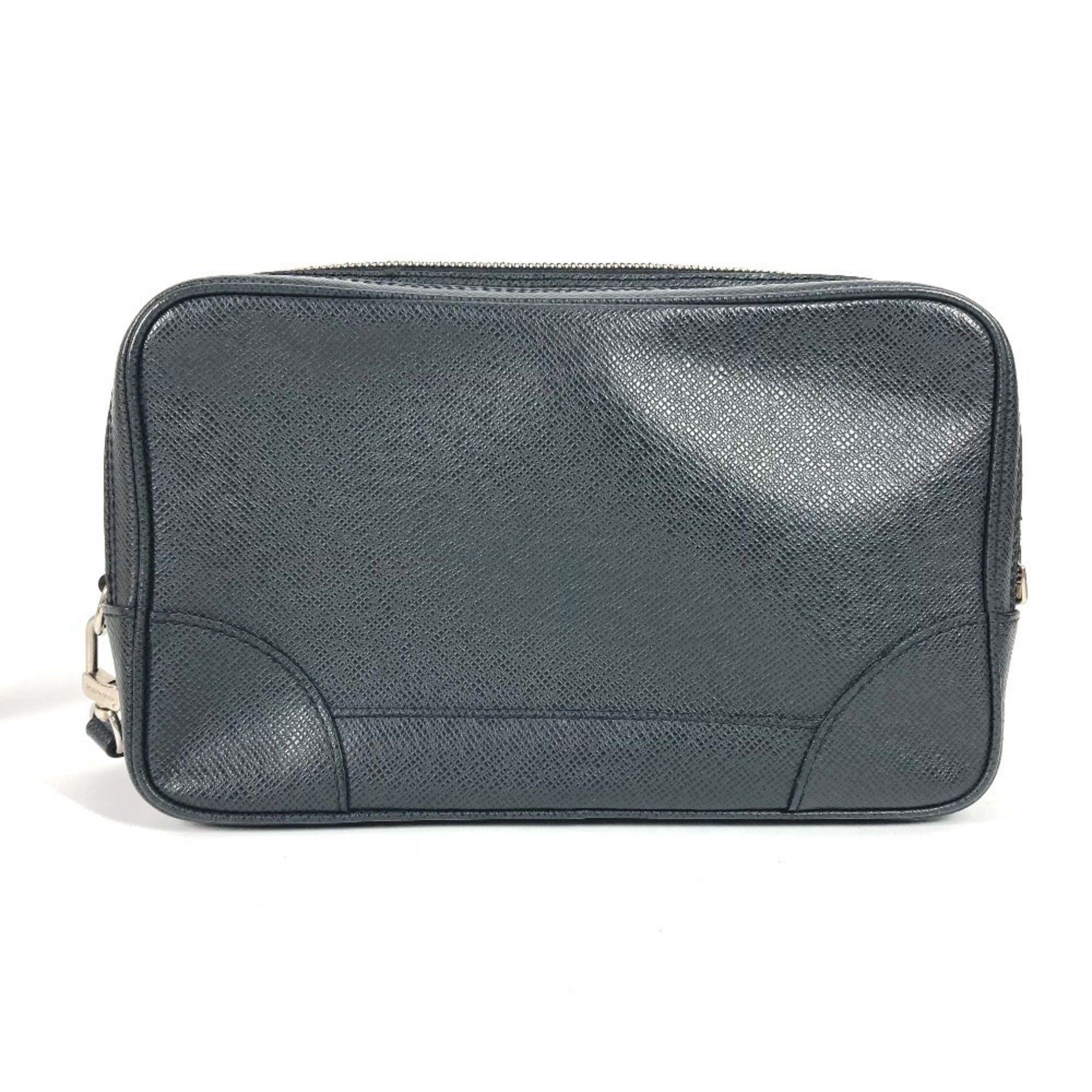 Louis Vuitton LOUIS VUITTON M31142 Taiga Pavel Bag Pouch Clutch with Strap Second Leather Men's Ardoise Black Size ONE SIZE - 2 Thumbnail
