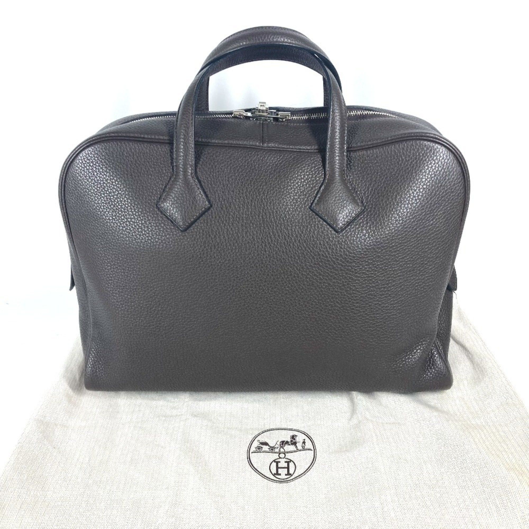 Hermes Hermes Bag Handbag Victoria 2 Document Briefcase Tote Business Taurillon Clemence Men's Brown Size ONE SIZE - 17 Thumbnail
