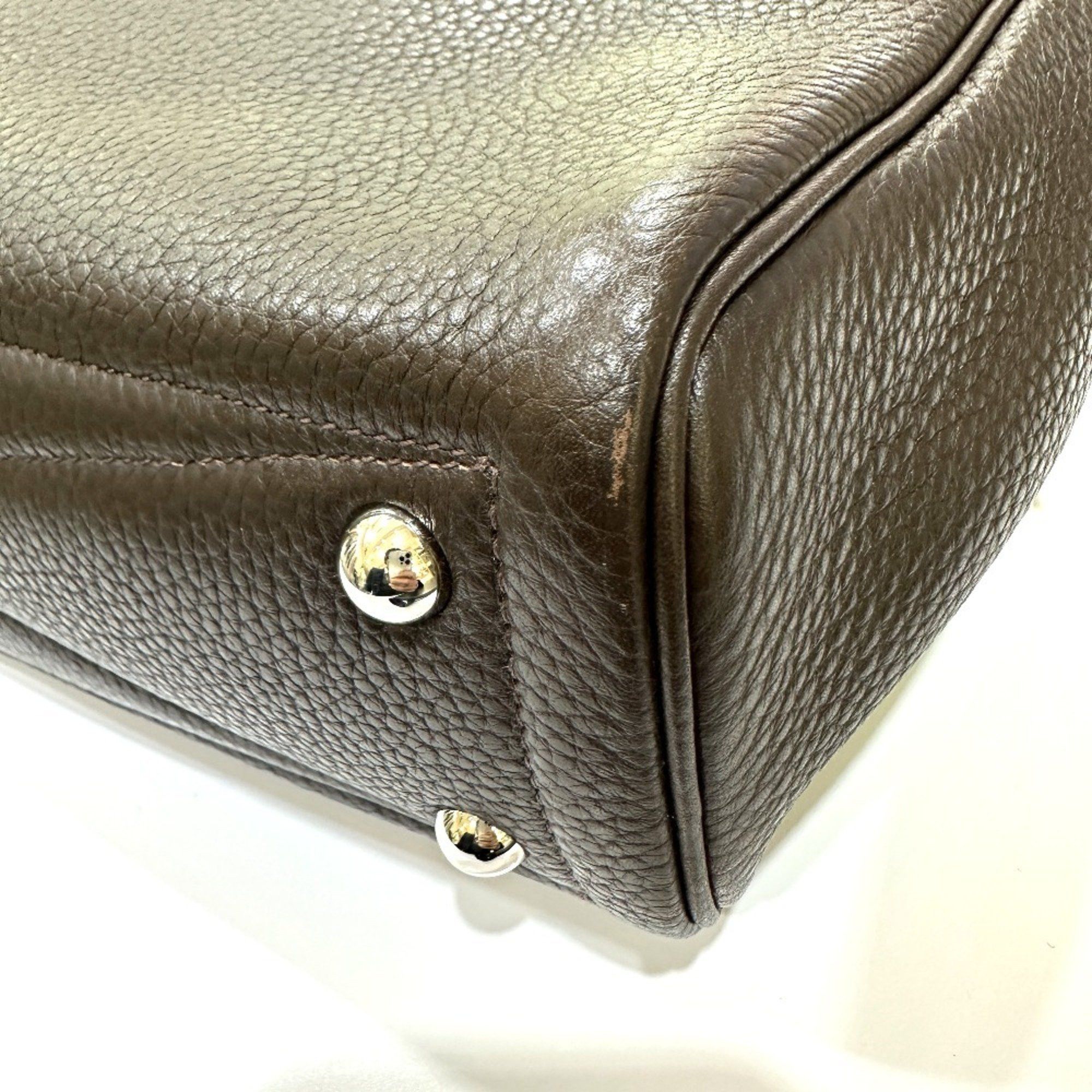 Hermes Hermes Bag Handbag Victoria 2 Document Briefcase Tote Business Taurillon Clemence Men's Brown Size ONE SIZE - 4 Thumbnail