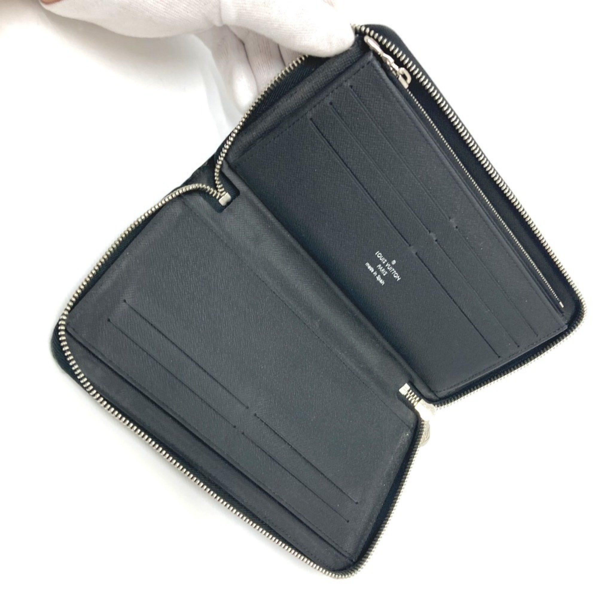 Louis Vuitton LOUIS VUITTON M30056 Zippy Organizer NM Long Wallet Taiga Leather Men's Noir Black Size ONE SIZE - 7 Thumbnail
