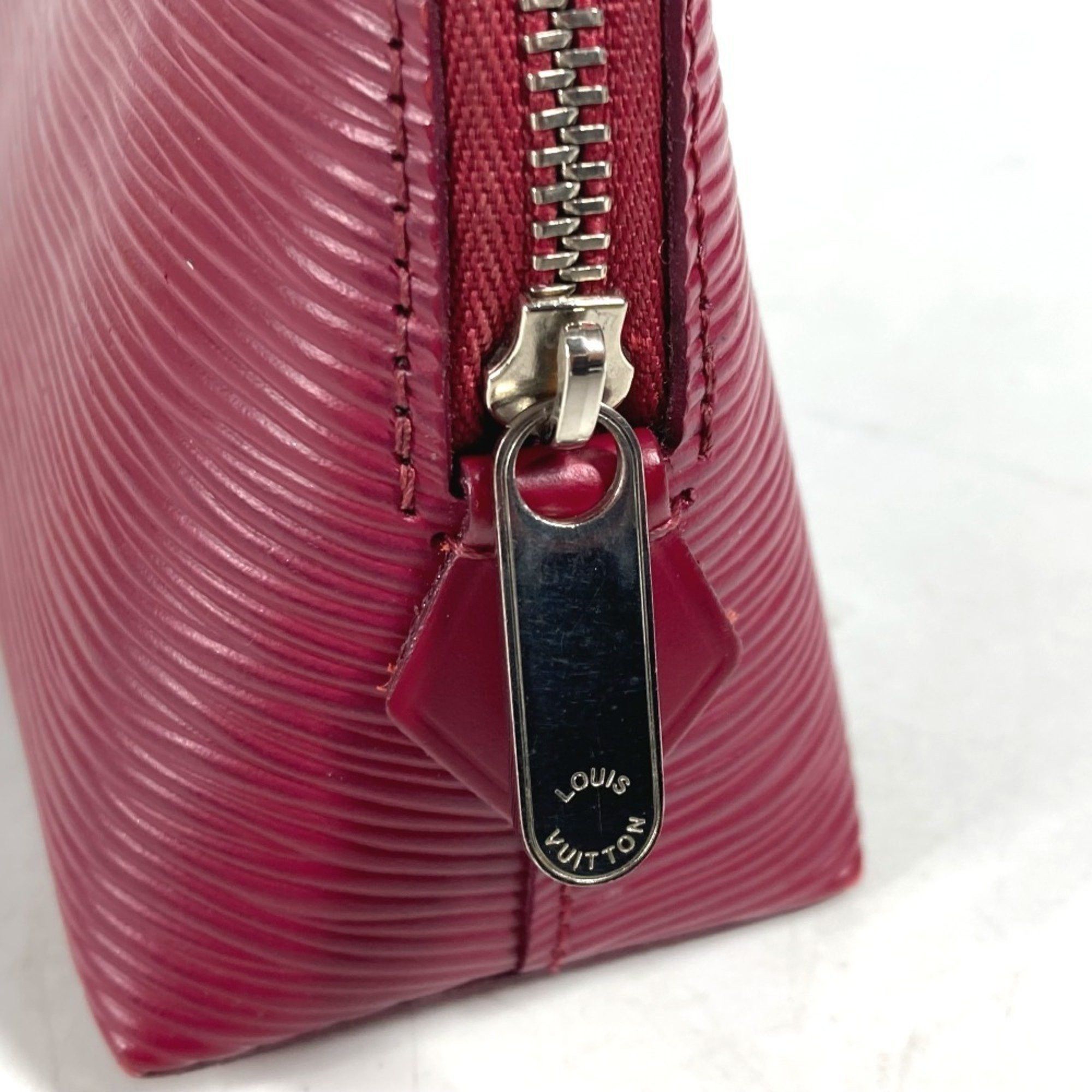 LOUIS VUITTON M40641 Epi Pochette Cosmetic Makeup Pouch Leather Women's Fuchsia Pink