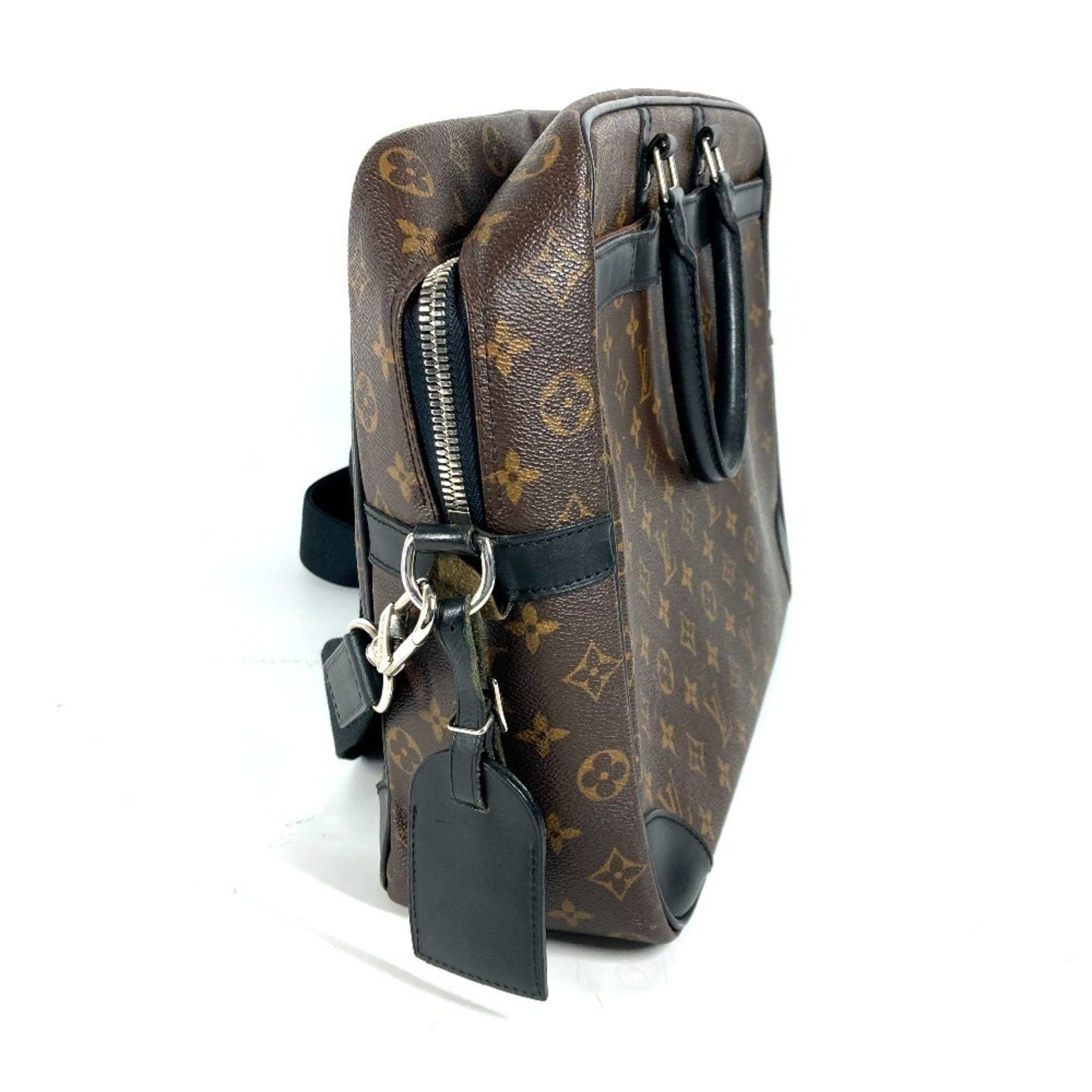 Louis Vuitton LOUIS VUITTON M40224 Monogram Macassar Porte Document Voyage GM PDV 2WAY Bag Shoulder Business Canvas Men's Brown Size ONE SIZE - 4 Thumbnail