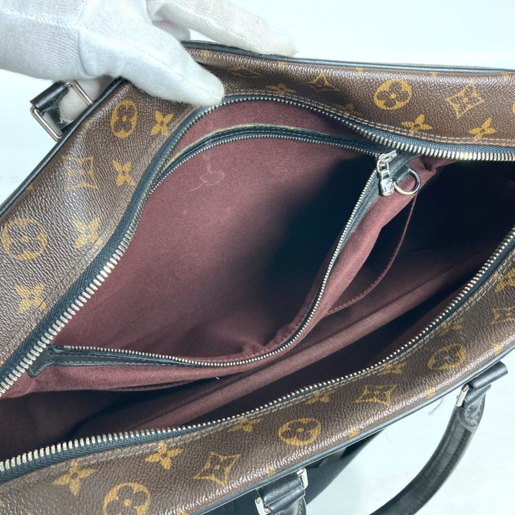 Louis Vuitton LOUIS VUITTON M40224 Monogram Macassar Porte Document Voyage GM PDV 2WAY Bag Shoulder Business Canvas Men's Brown Size ONE SIZE - 16 Thumbnail