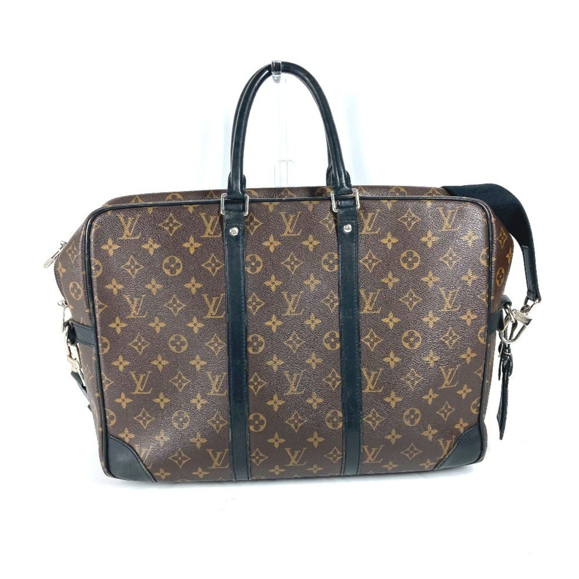 Louis Vuitton LOUIS VUITTON M40224 Monogram Macassar Porte Document Voyage GM PDV 2WAY Bag Shoulder Business Canvas Men's Brown Size ONE SIZE - 2 Thumbnail