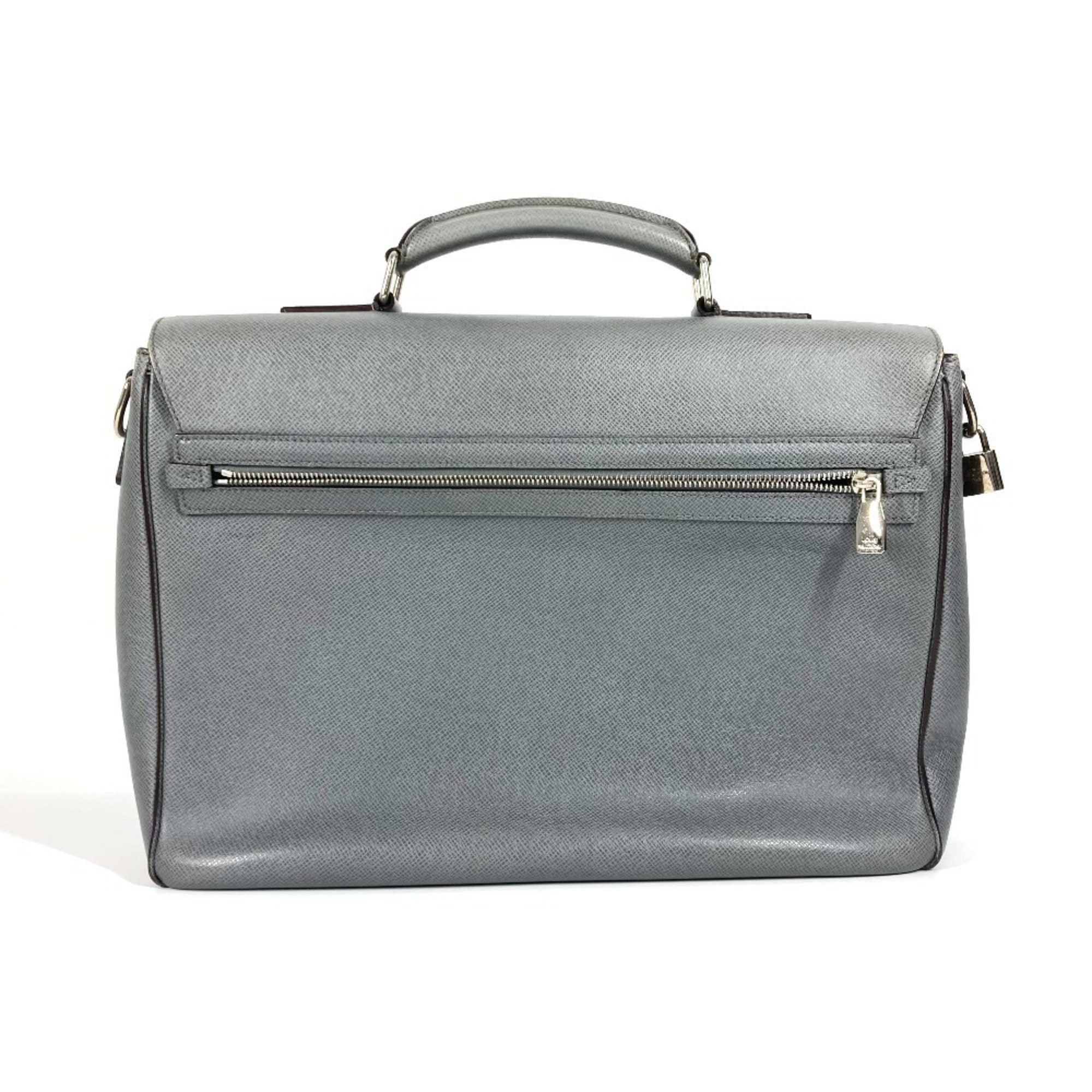 Louis Vuitton LOUIS VUITTON M32638 Taiga Vasili GM 2WAY bag Shoulder Handbag Crossbody Business leather Men's Glacier Gray Size ONE SIZE - 2 Thumbnail