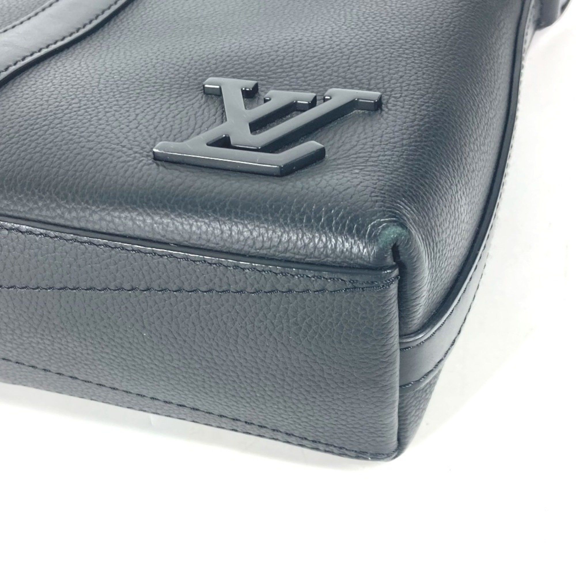 Louis Vuitton LOUIS VUITTON M59159 LV Aerogram Take-Off Briefcase Document Bag 2WAY Tote Shoulder Business Leather Men's Noir Black Size ONE SIZE - 7 Thumbnail