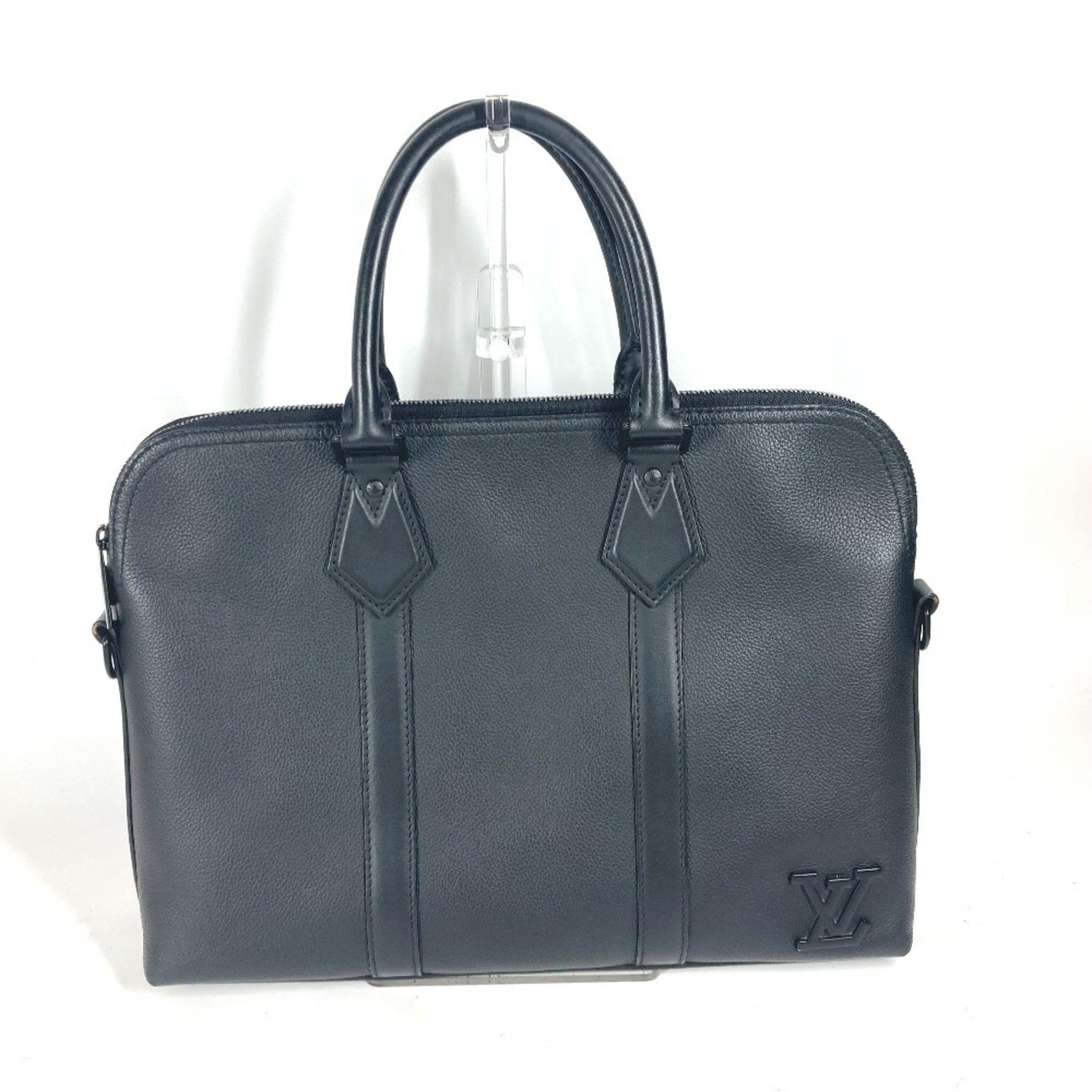 Louis Vuitton LOUIS VUITTON M59159 LV Aerogram Take-Off Briefcase Document Bag 2WAY Tote Shoulder Business Leather Men's Noir Black Size ONE SIZE - 2 Thumbnail