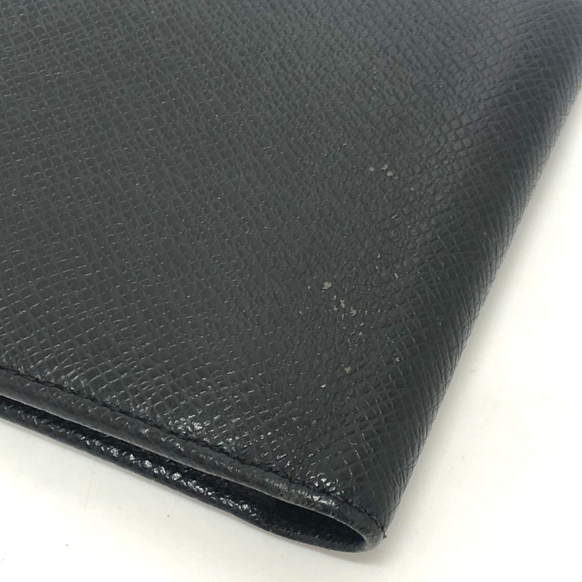 Louis Vuitton LOUIS VUITTON M30462 Porte-Vieux Carte Credit Wallet Mini Bi-fold Taiga Leather Men's Ardoise Black Size ONE SIZE - 13 Thumbnail