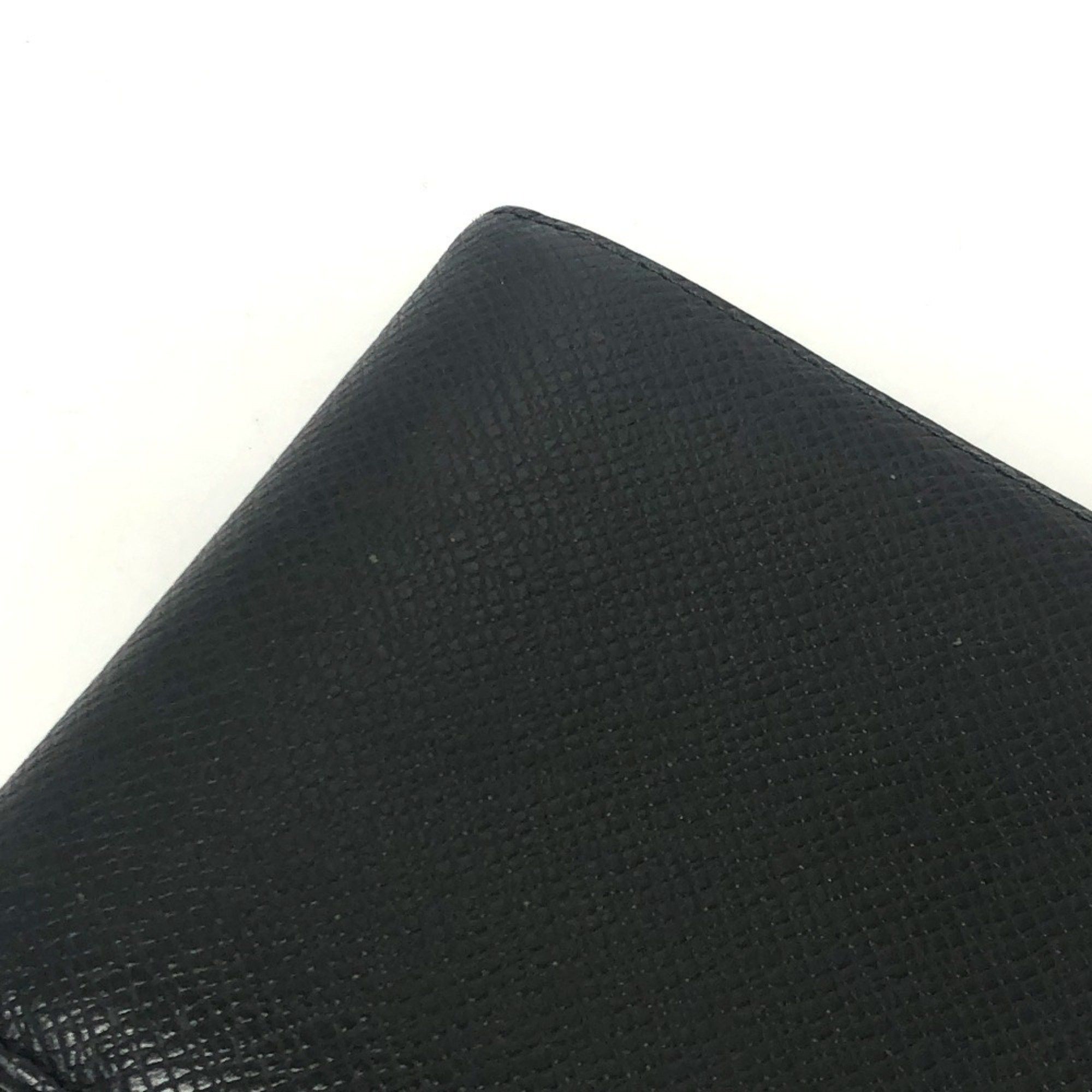 Louis Vuitton LOUIS VUITTON M30462 Porte-Vieux Carte Credit Wallet Mini Bi-fold Taiga Leather Men's Ardoise Black Size ONE SIZE - 14 Thumbnail