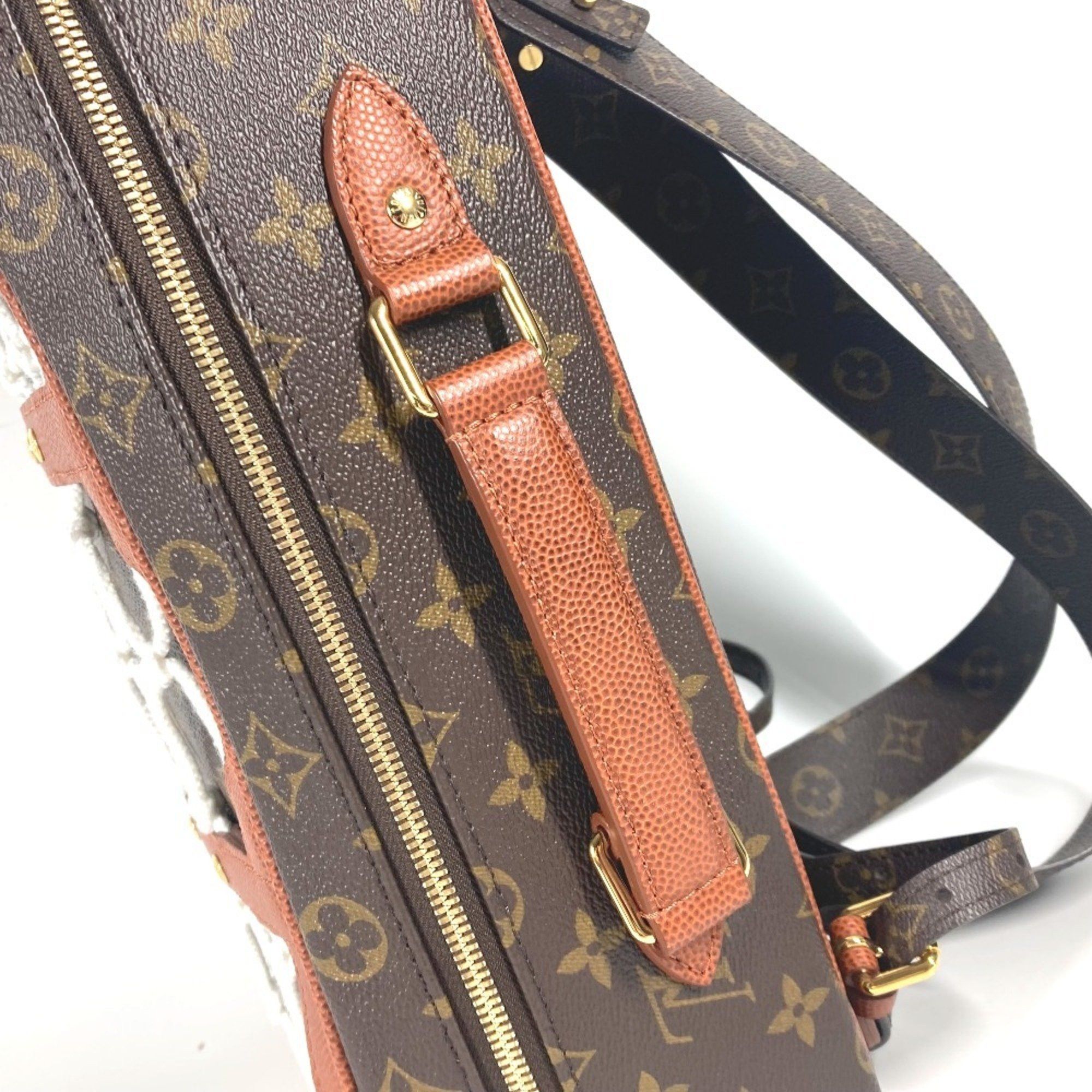 Louis Vuitton LOUIS VUITTON M45784 NBA Collaboration Shoebox Backpack Bag Rucksack Monogram Canvas Men's Brown Size ONE SIZE - 6 Thumbnail