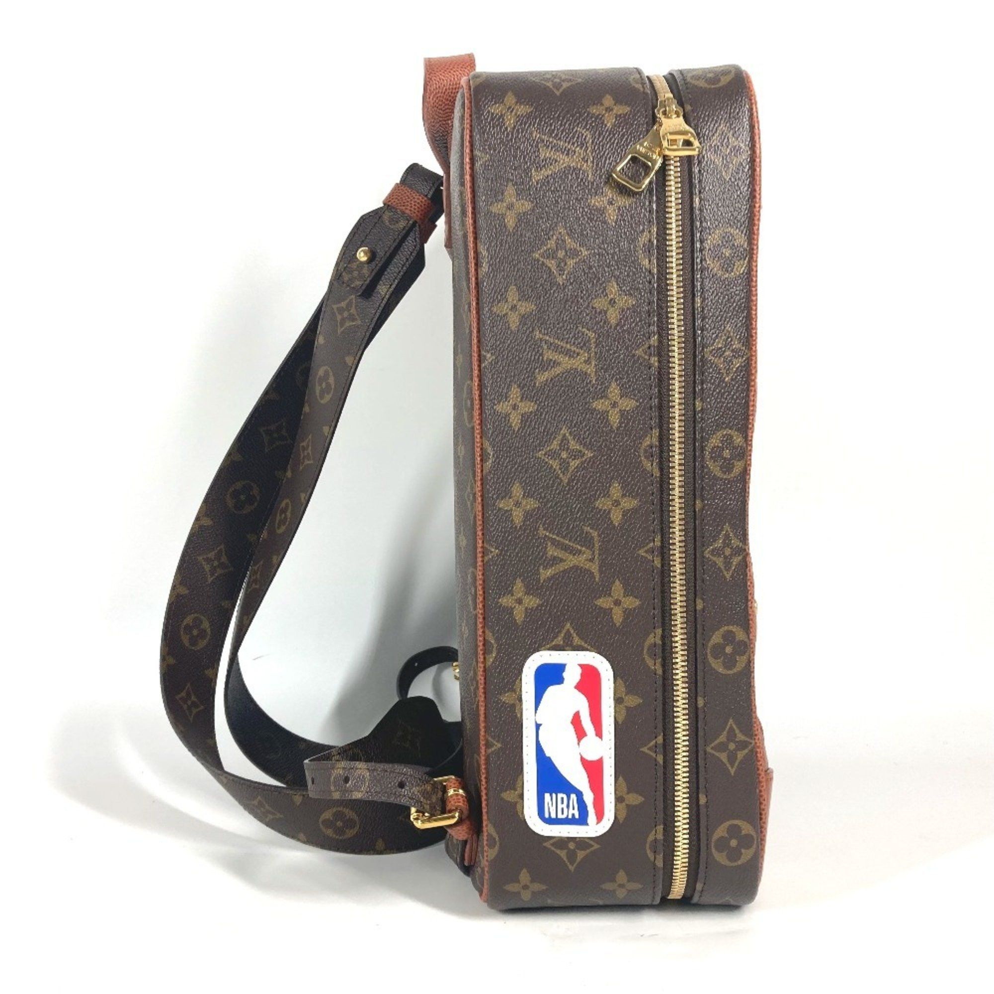 Louis Vuitton LOUIS VUITTON M45784 NBA Collaboration Shoebox Backpack Bag Rucksack Monogram Canvas Men's Brown Size ONE SIZE - 4 Thumbnail