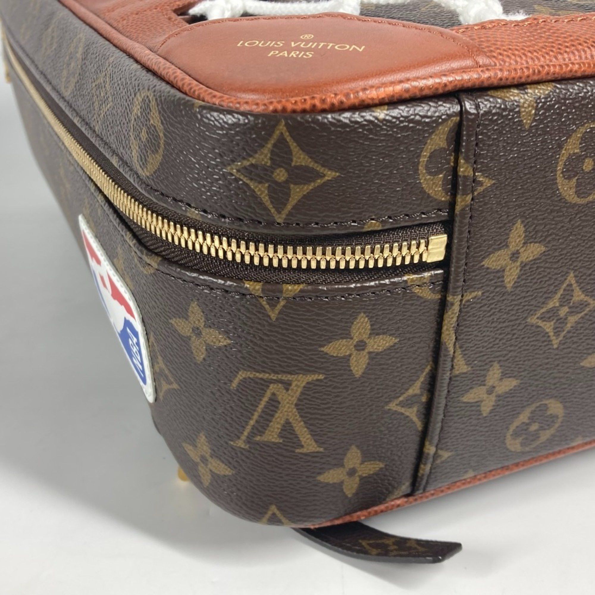 Louis Vuitton LOUIS VUITTON M45784 NBA Collaboration Shoebox Backpack Bag Rucksack Monogram Canvas Men's Brown Size ONE SIZE - 11 Thumbnail