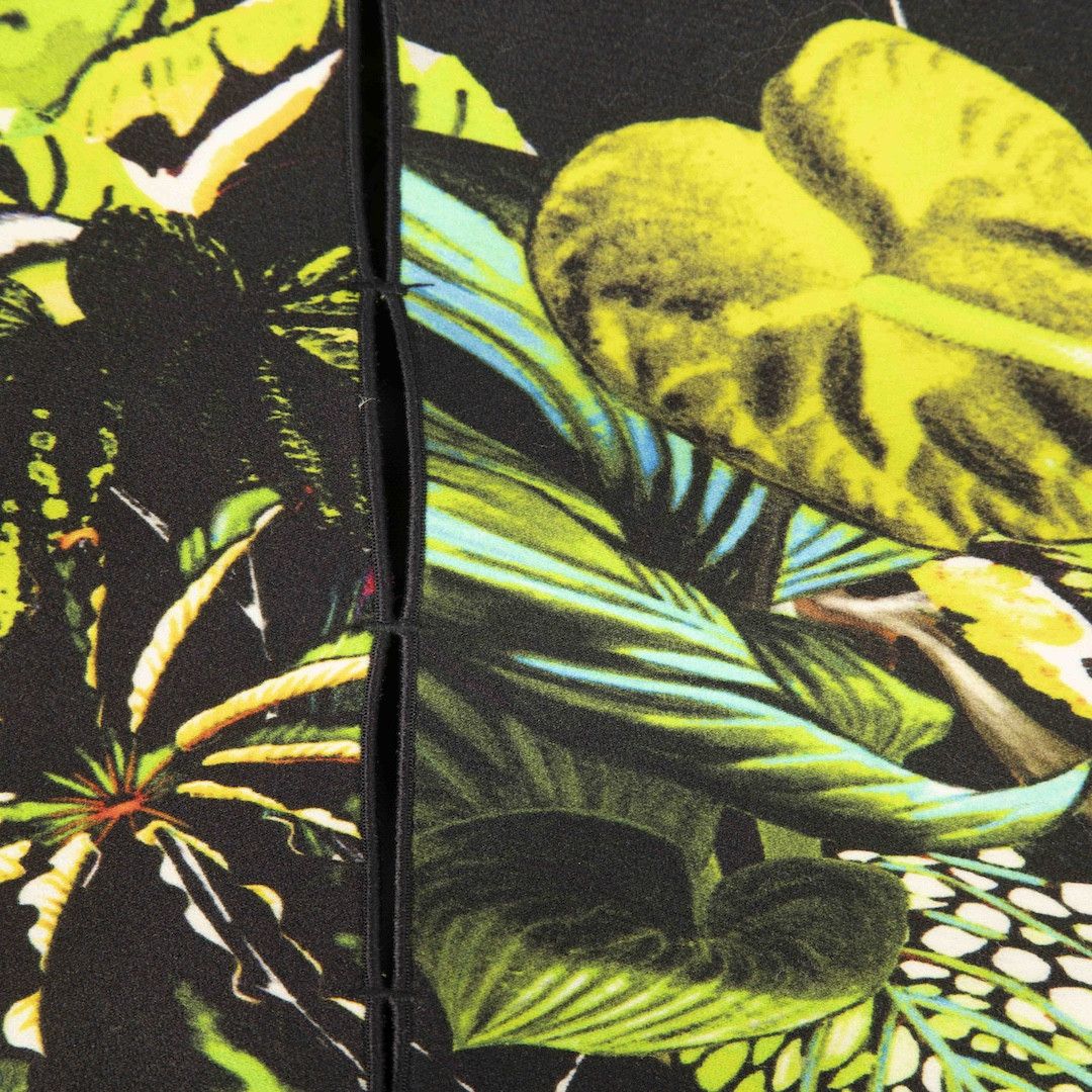 Proenza Schouler Green & Black Leaf Print V Neck Dress Size M / US 6-8 / IT 42-44 - 3 Thumbnail