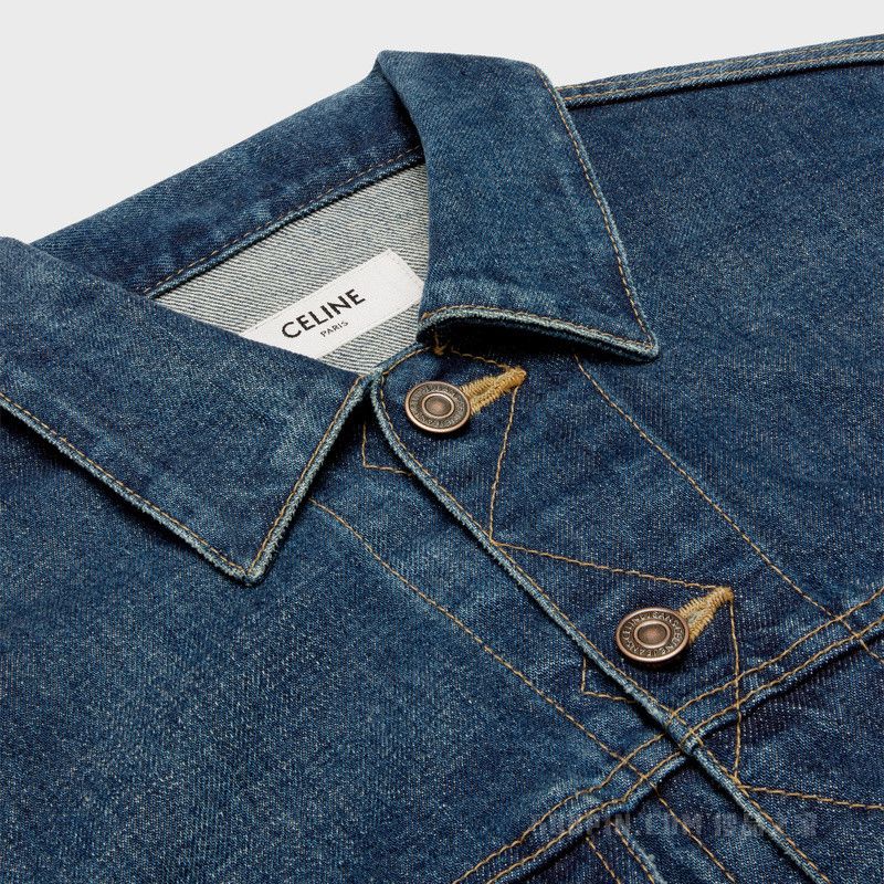 Celine Trucker jacket in clean dark union wash denim Size US XS / EU 42 / 0 - 3 Thumbnail