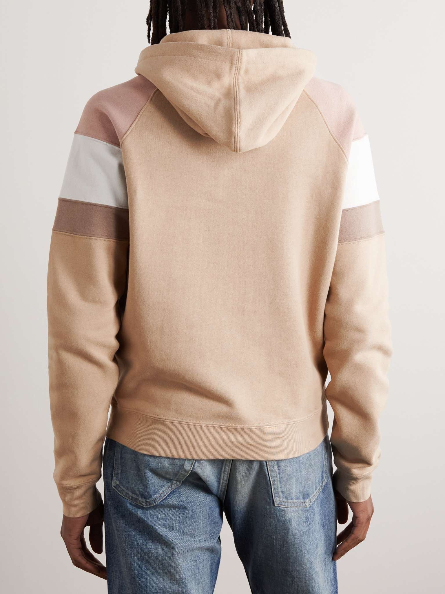 Saint Laurent Paris Colour-Block Logo-Embroidered Cotton-Jersey Hoodie Size US S / EU 44-46 / 1 - 3 Thumbnail