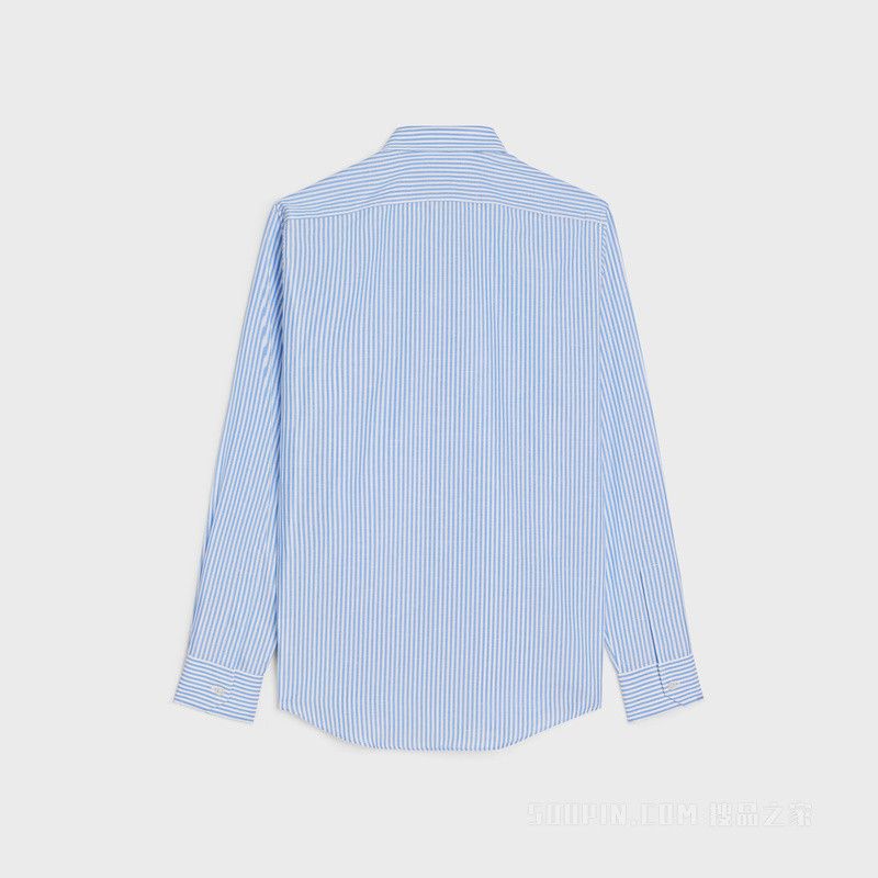 Celine loose shirt in striped cotton linen Size US M / EU 48-50 / 2 - 2 Thumbnail