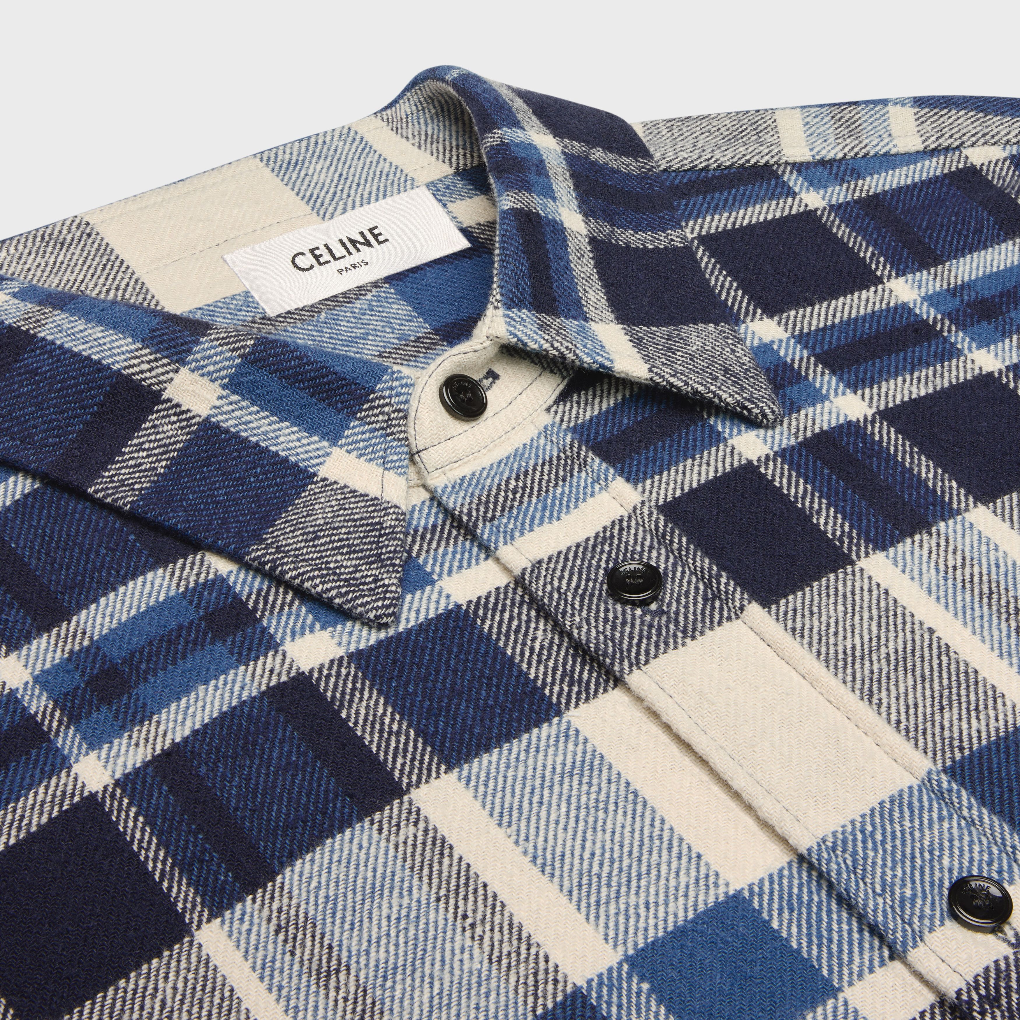 Celine oversized shirt in checked cotton Size US XS / EU 42 / 0 - 3 Thumbnail
