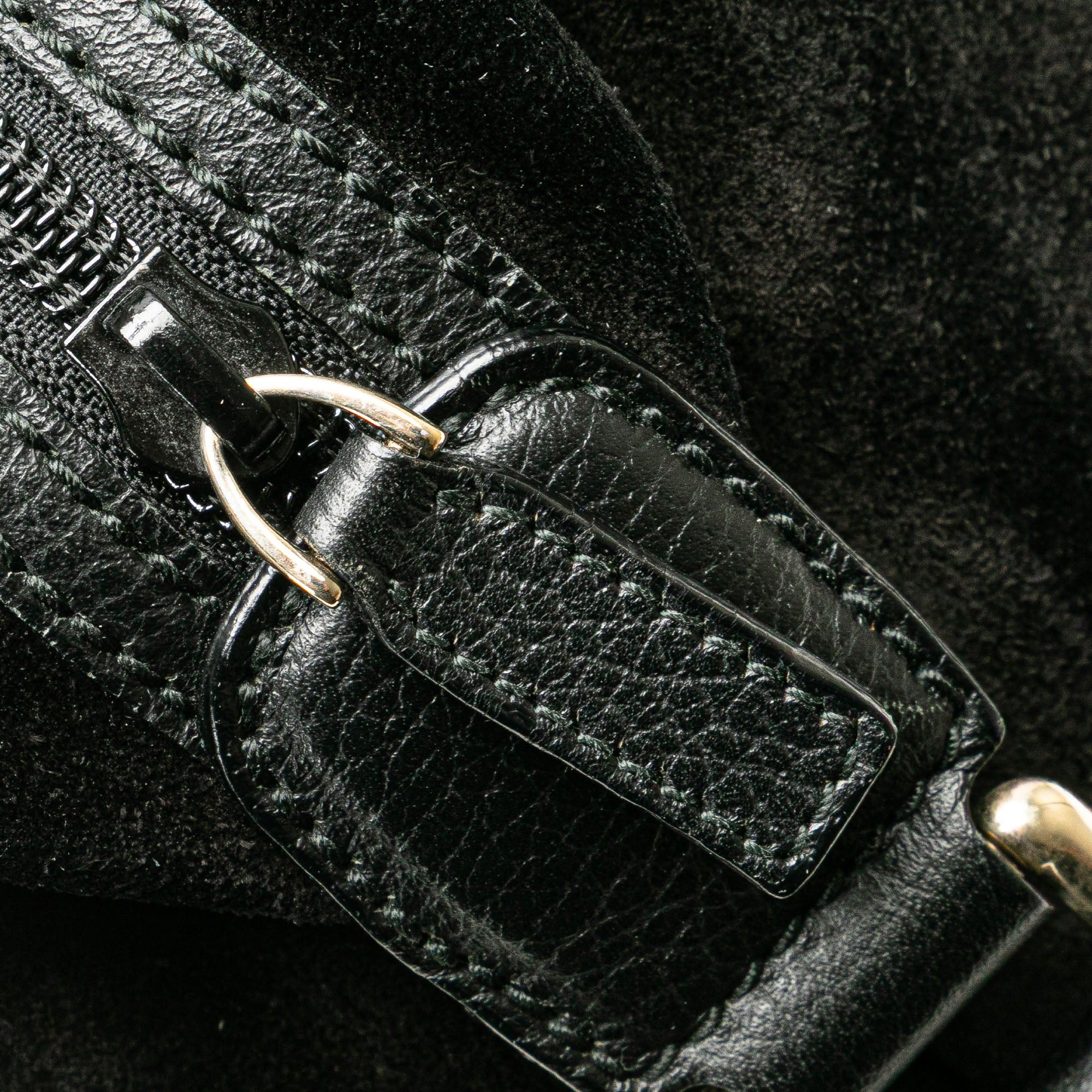Gucci Gucci Guccissima Trimmed Suede Boston Bag Black Size ONE SIZE - 7 Thumbnail