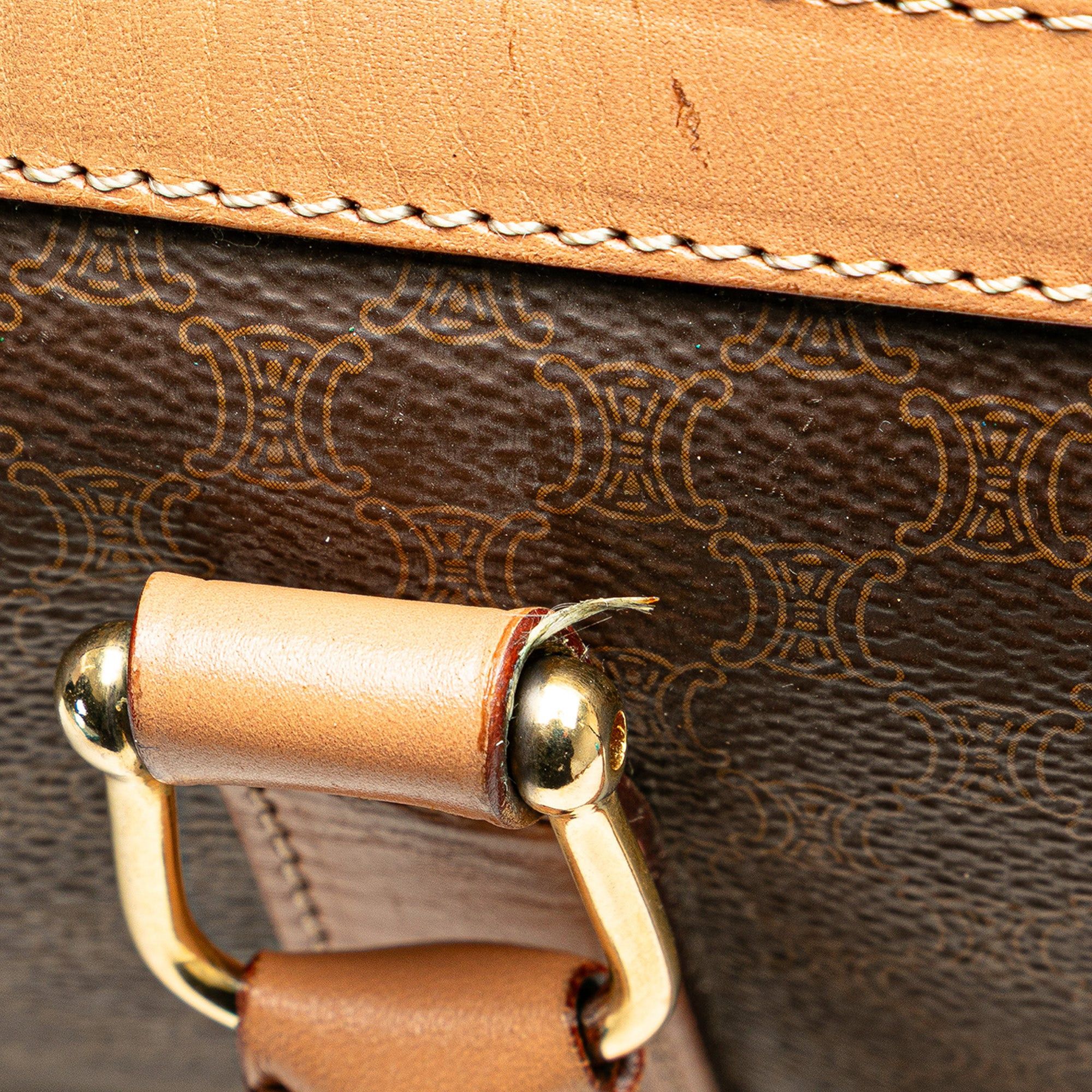 Celine Celine Macadam Coated Canvas Travel Bag Brown Size ONE SIZE - 12 Thumbnail
