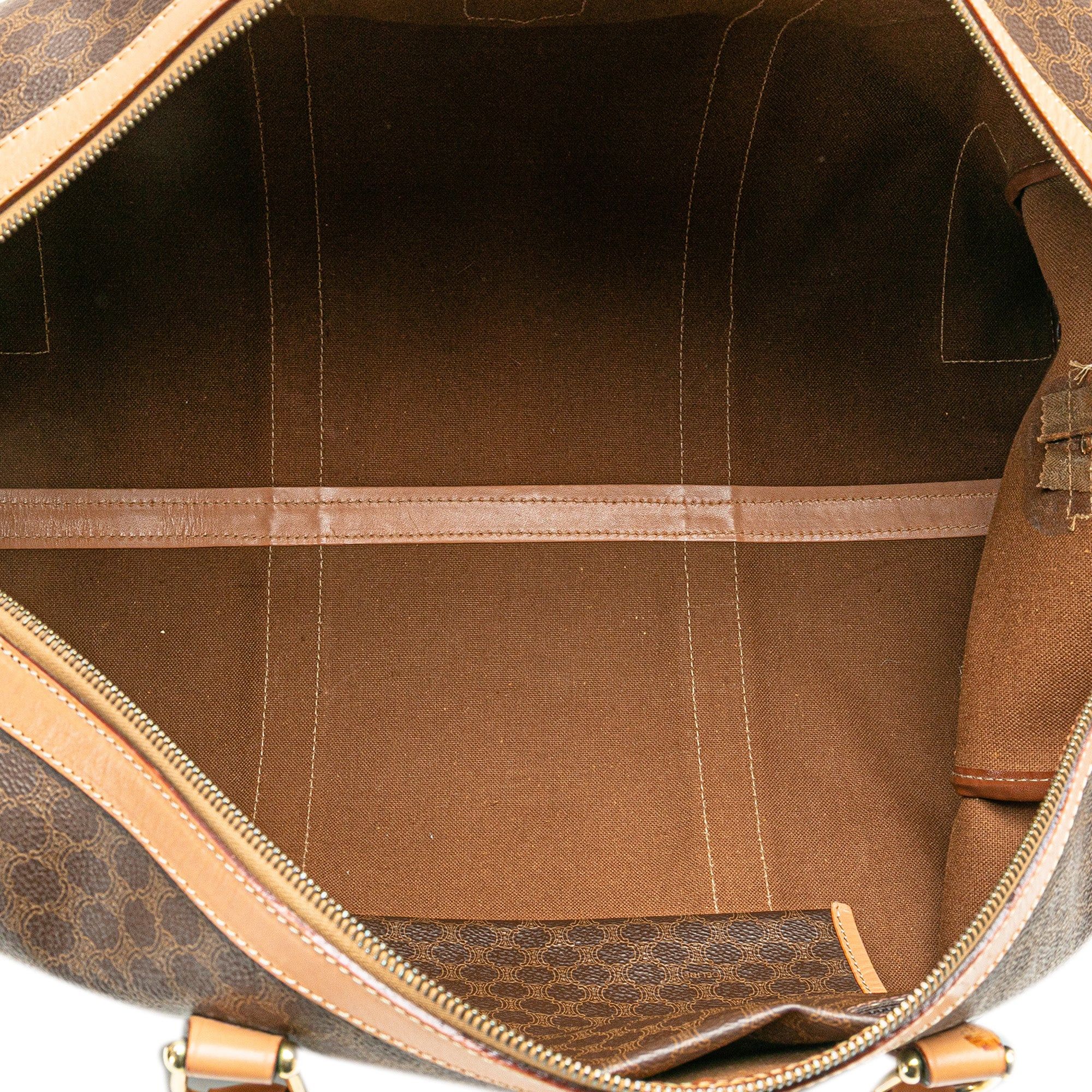 Celine Celine Macadam Coated Canvas Travel Bag Brown Size ONE SIZE - 4 Thumbnail
