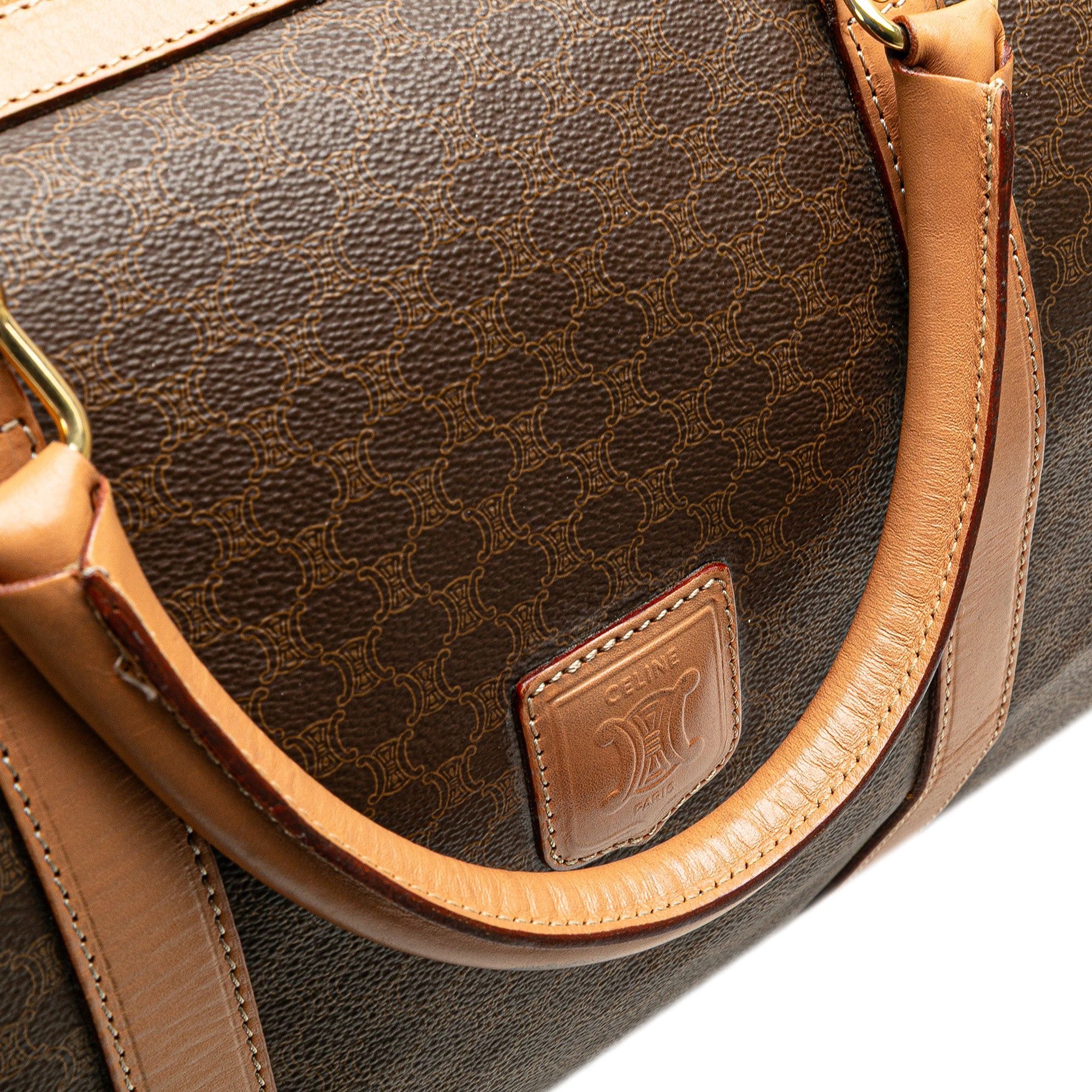 Celine Celine Macadam Coated Canvas Travel Bag Brown Size ONE SIZE - 9 Thumbnail