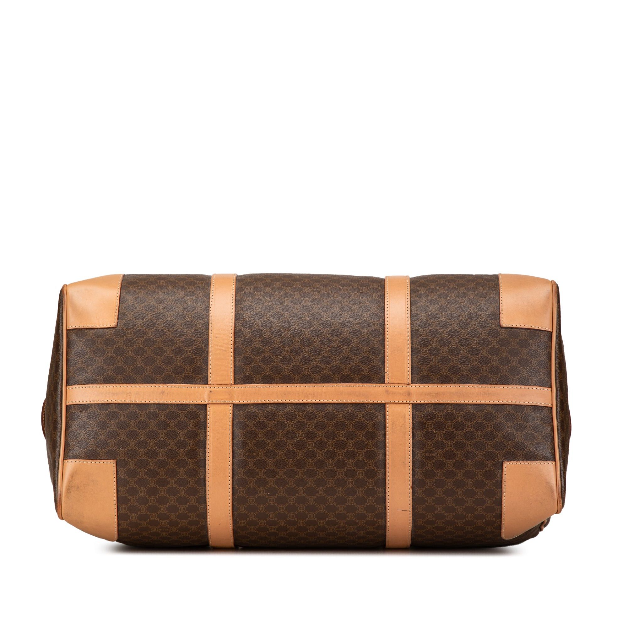 Celine Celine Macadam Coated Canvas Travel Bag Brown Size ONE SIZE - 3 Thumbnail