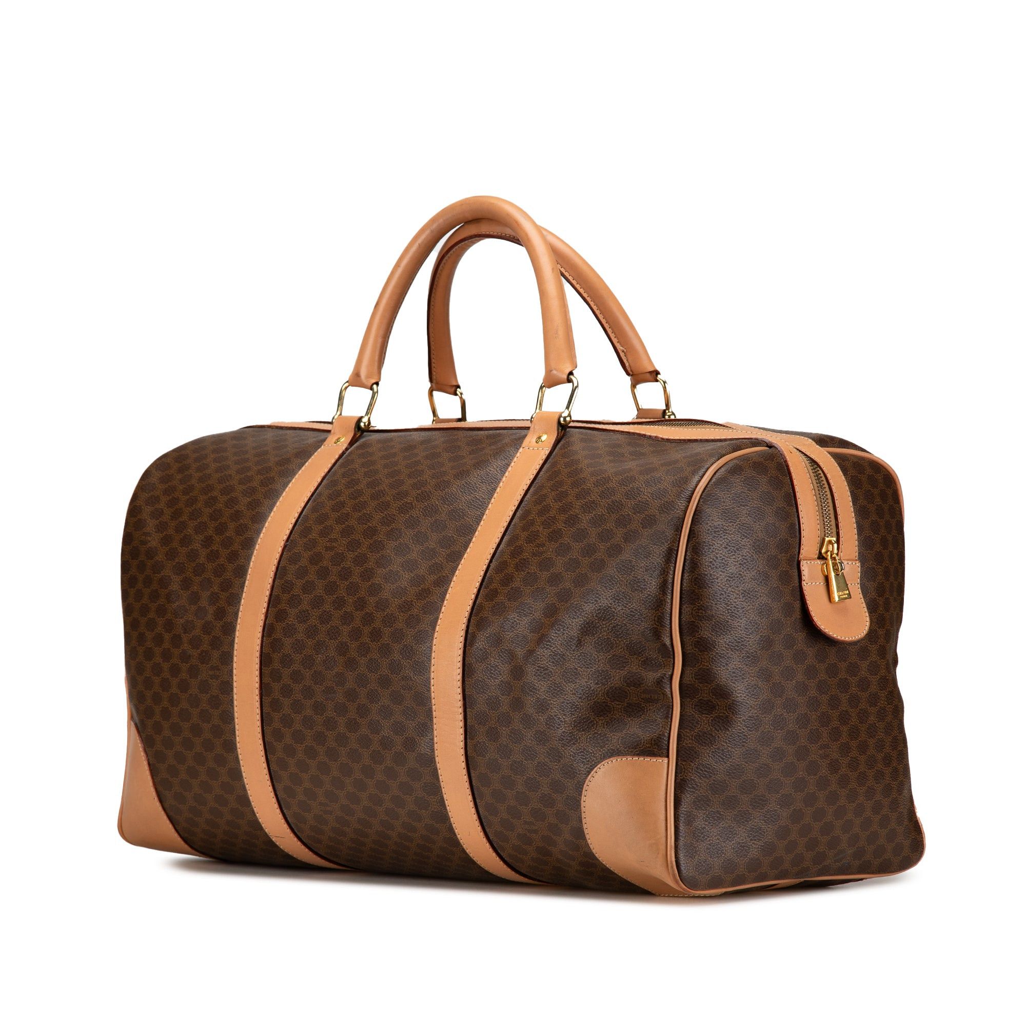 Celine Celine Macadam Coated Canvas Travel Bag Brown Size ONE SIZE - 2 Thumbnail