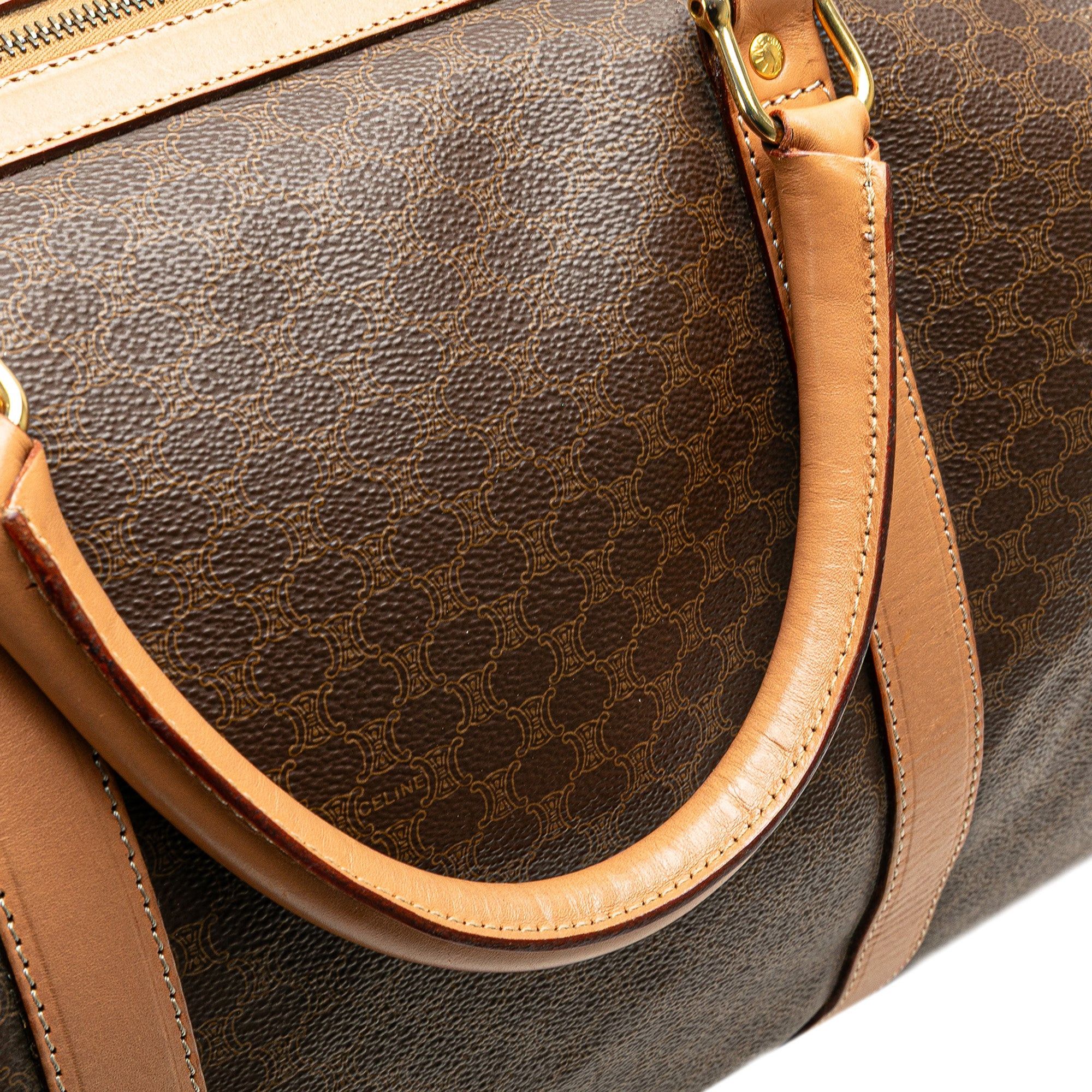 Celine Celine Macadam Coated Canvas Travel Bag Brown Size ONE SIZE - 8 Thumbnail