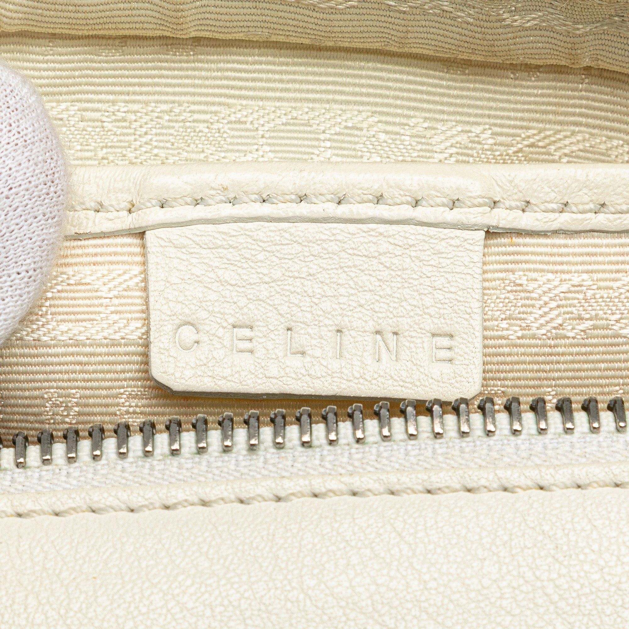 Celine Celine Mini Leather Boogie Handbag White Size ONE SIZE - 6 Thumbnail