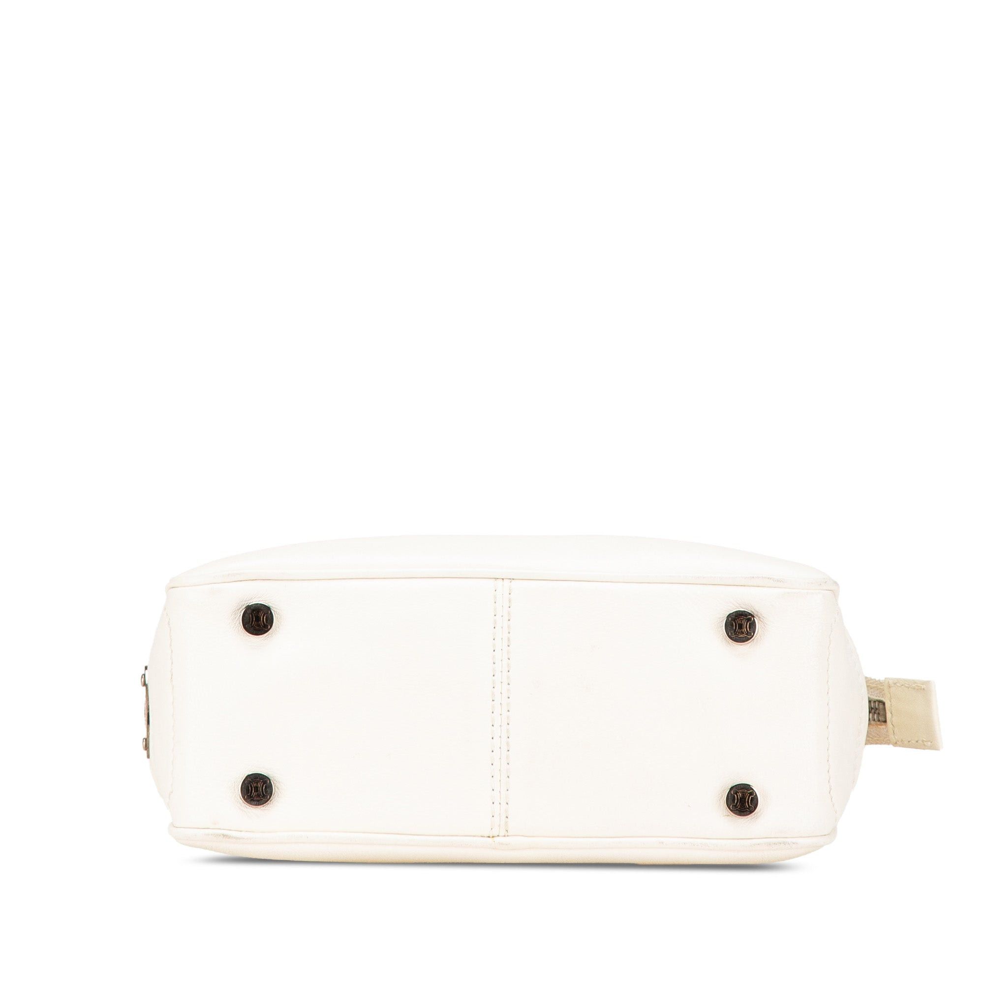 Celine Celine Mini Leather Boogie Handbag White Size ONE SIZE - 3 Thumbnail