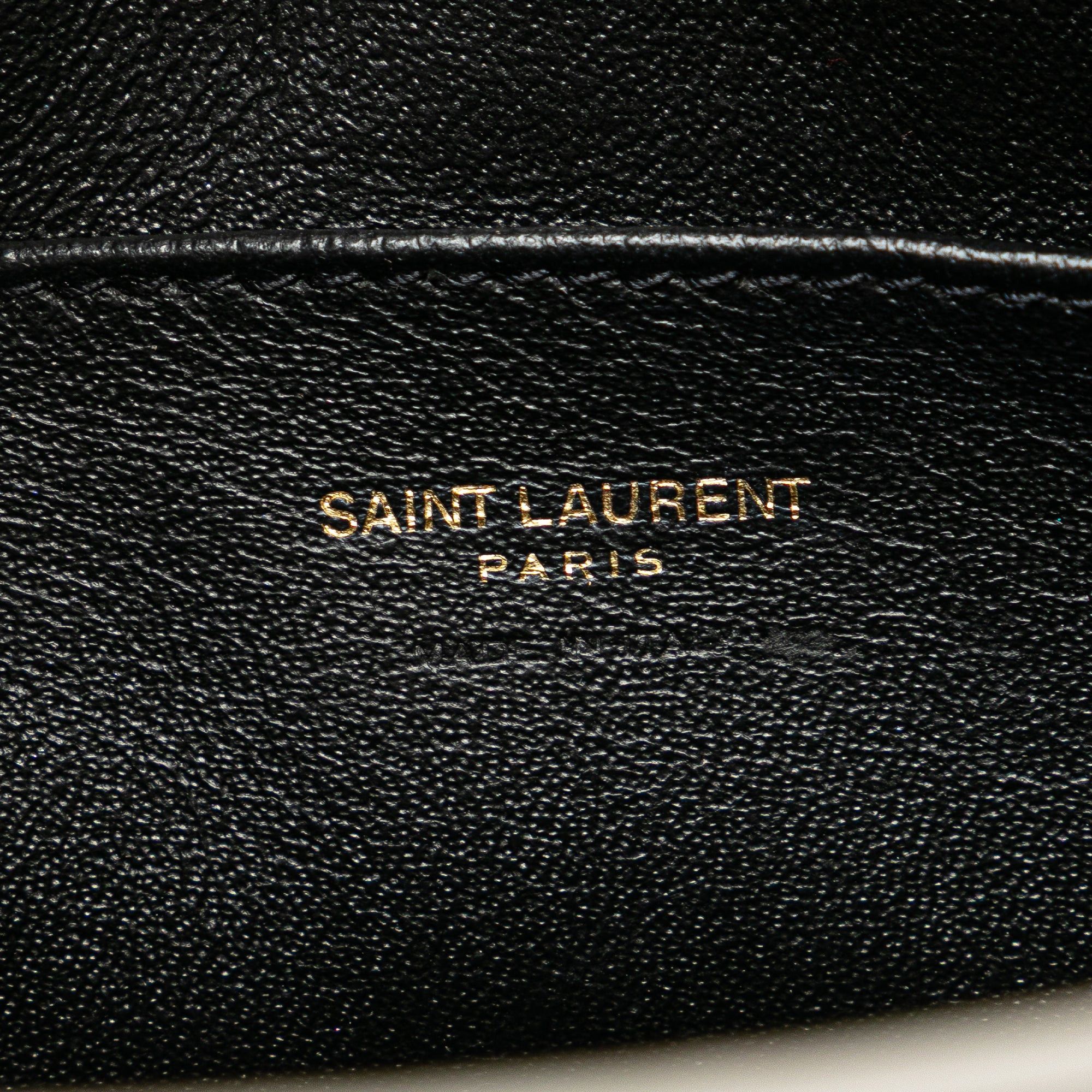 Saint Laurent Paris Saint Laurent Baby Leather Monogram Cabas Satchel Gray Size ONE SIZE - 5 Thumbnail
