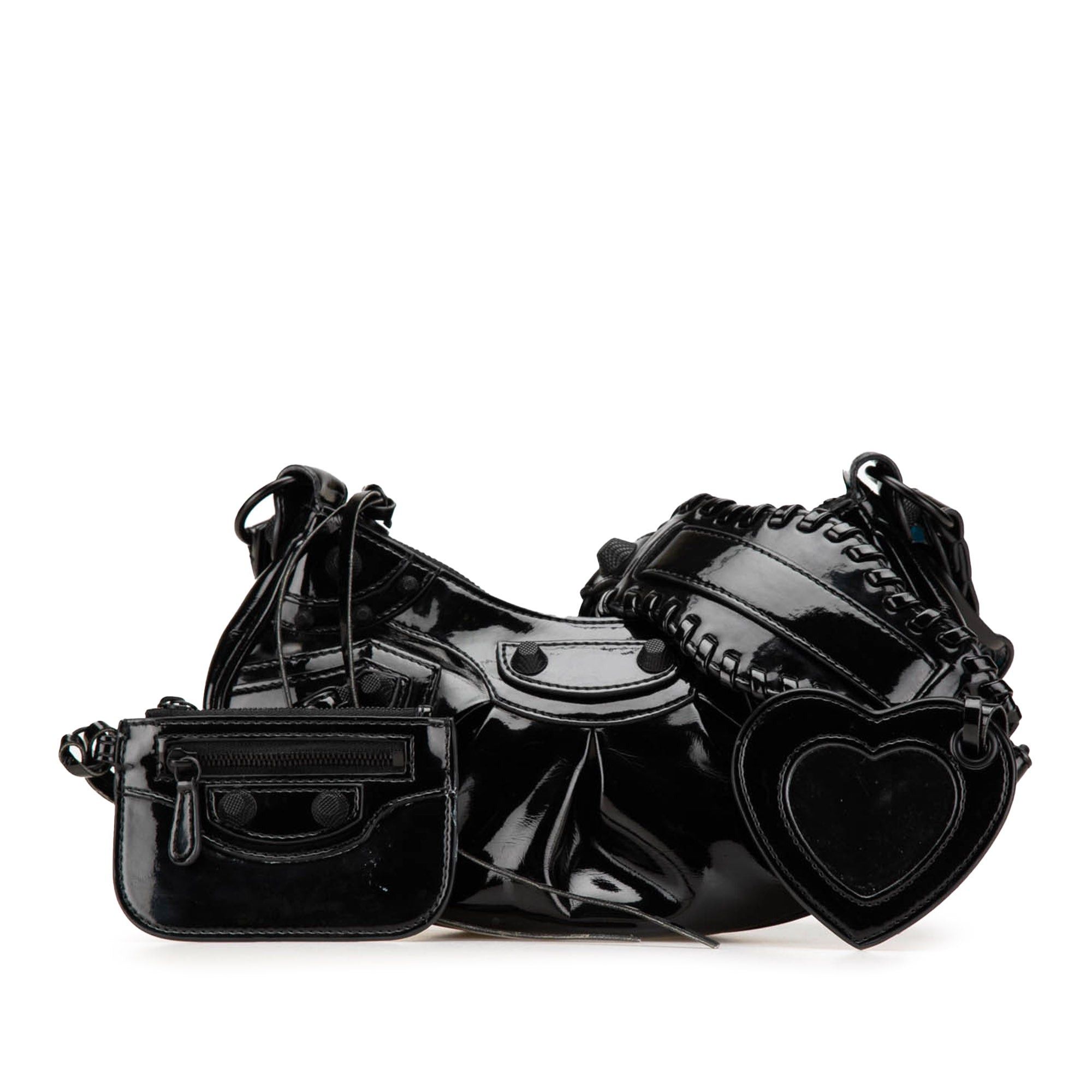 Balenciaga Balenciaga Patent Motocross Le Cagole XS Black Size ONE SIZE - 16 Thumbnail