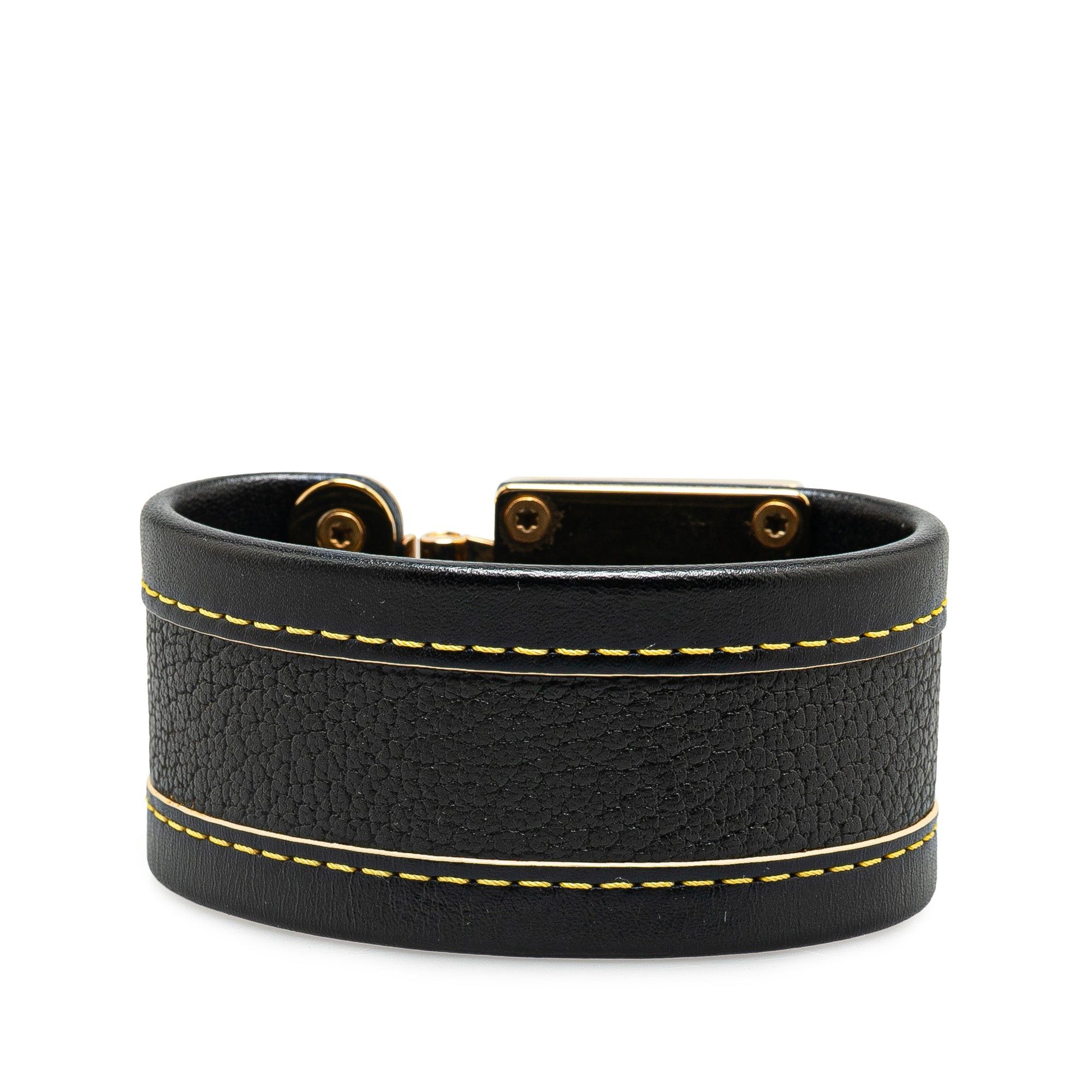 Louis Vuitton Louis Vuitton Suhali Leather Koala Bracelet Black Size ONE SIZE - 3 Thumbnail