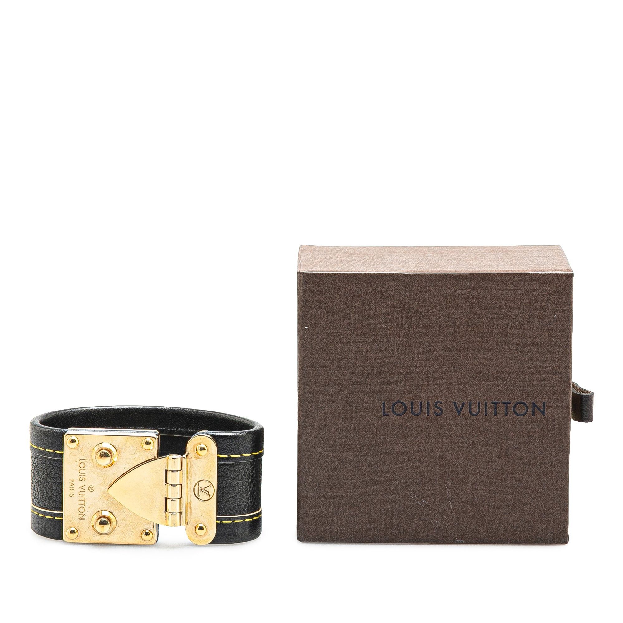 Louis Vuitton Louis Vuitton Suhali Leather Koala Bracelet Black Size ONE SIZE - 5 Thumbnail