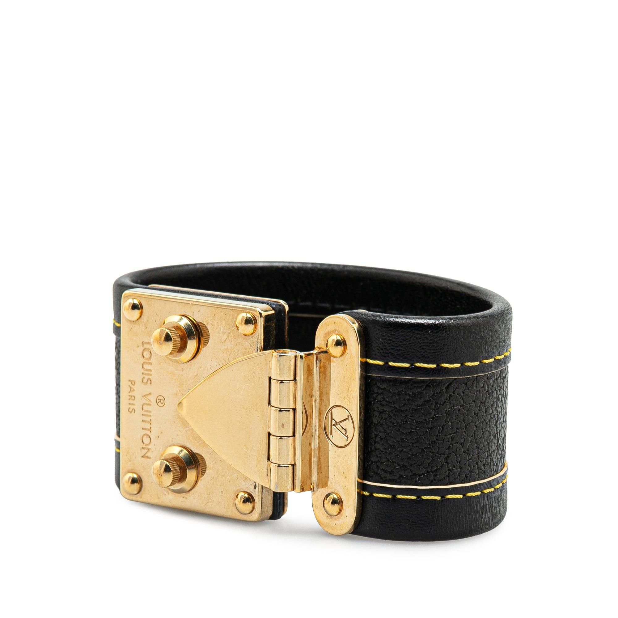Louis Vuitton Louis Vuitton Suhali Leather Koala Bracelet Black Size ONE SIZE - 2 Thumbnail