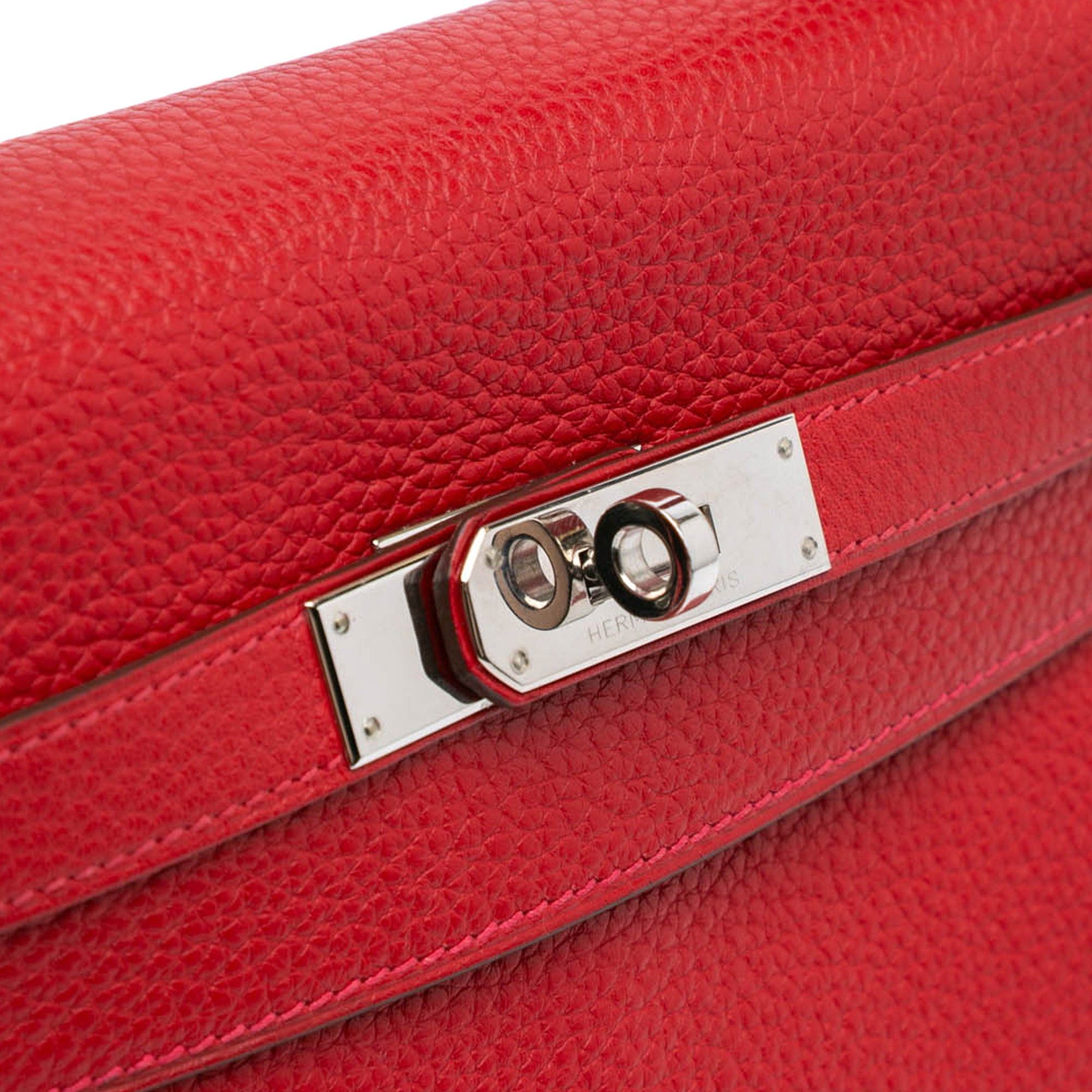 Hermes Hermès Clemence Kelly II Retourne 32 Red Size ONE SIZE - 6 Thumbnail