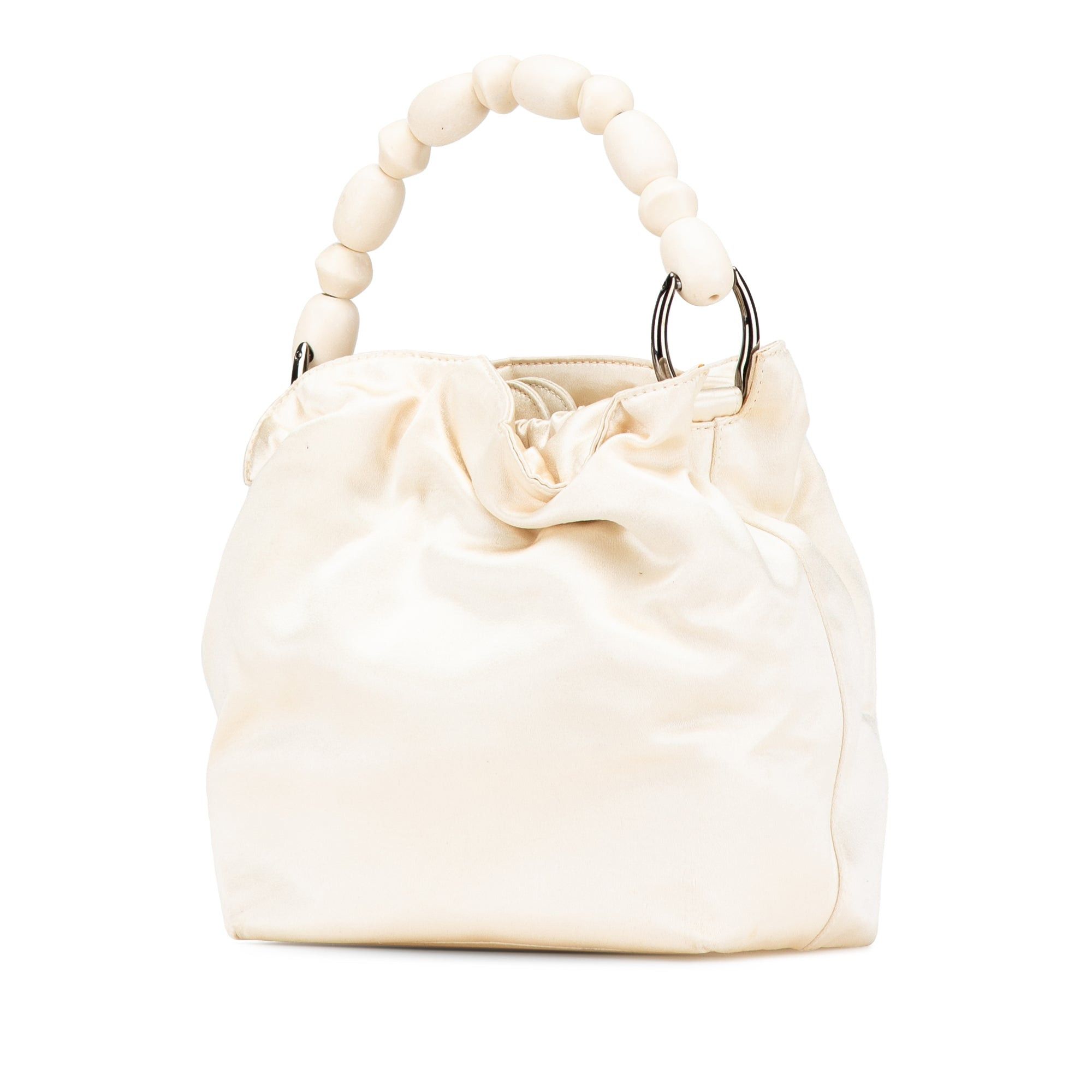 Dior Dior Satin Malice Pearl Handbag White Size ONE SIZE - 2 Thumbnail