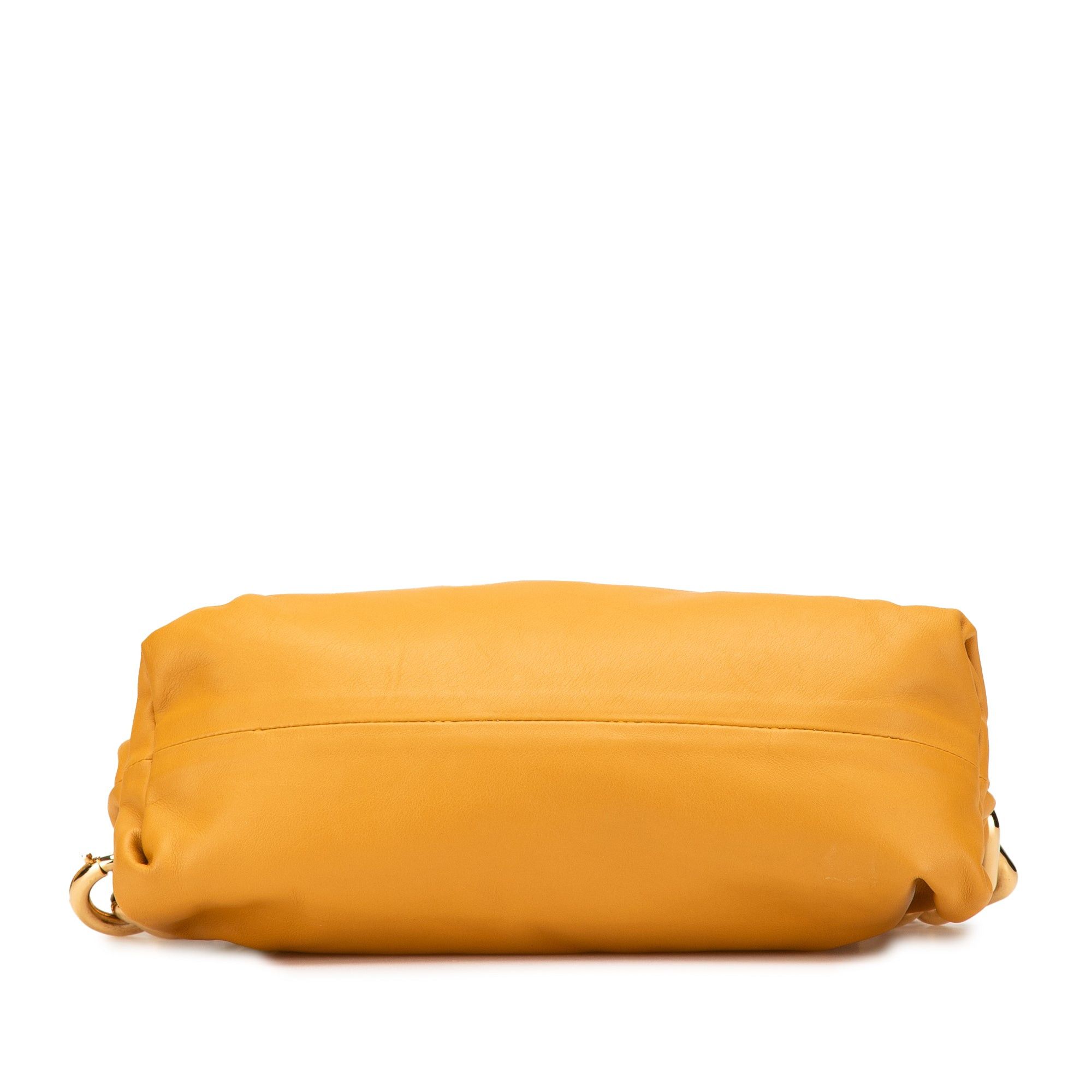 Bottega Veneta Bottega Veneta Lambskin Chain Pouch Yellow Size ONE SIZE - 3 Thumbnail