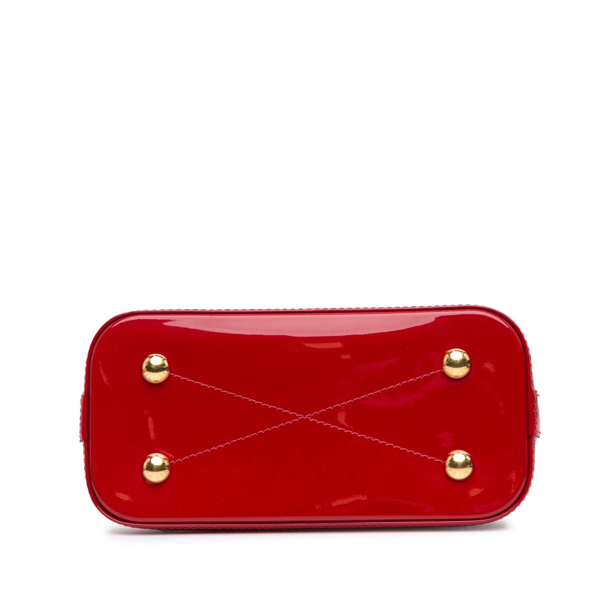 Louis Vuitton Louis Vuitton Vernis Mirror Alma BB Red Size ONE SIZE - 3 Thumbnail