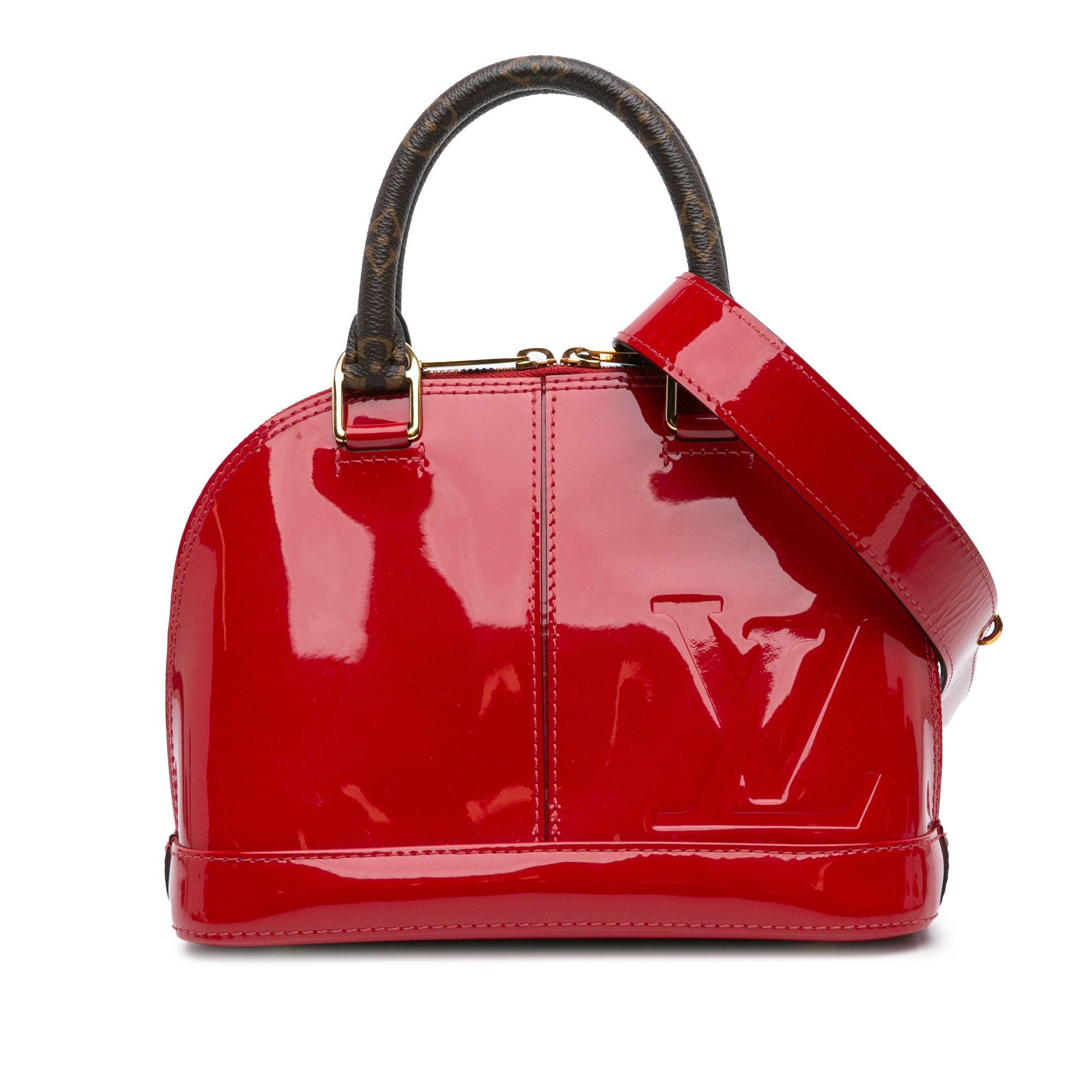 Louis Vuitton Louis Vuitton Vernis Mirror Alma BB Red Size ONE SIZE - 2 Thumbnail