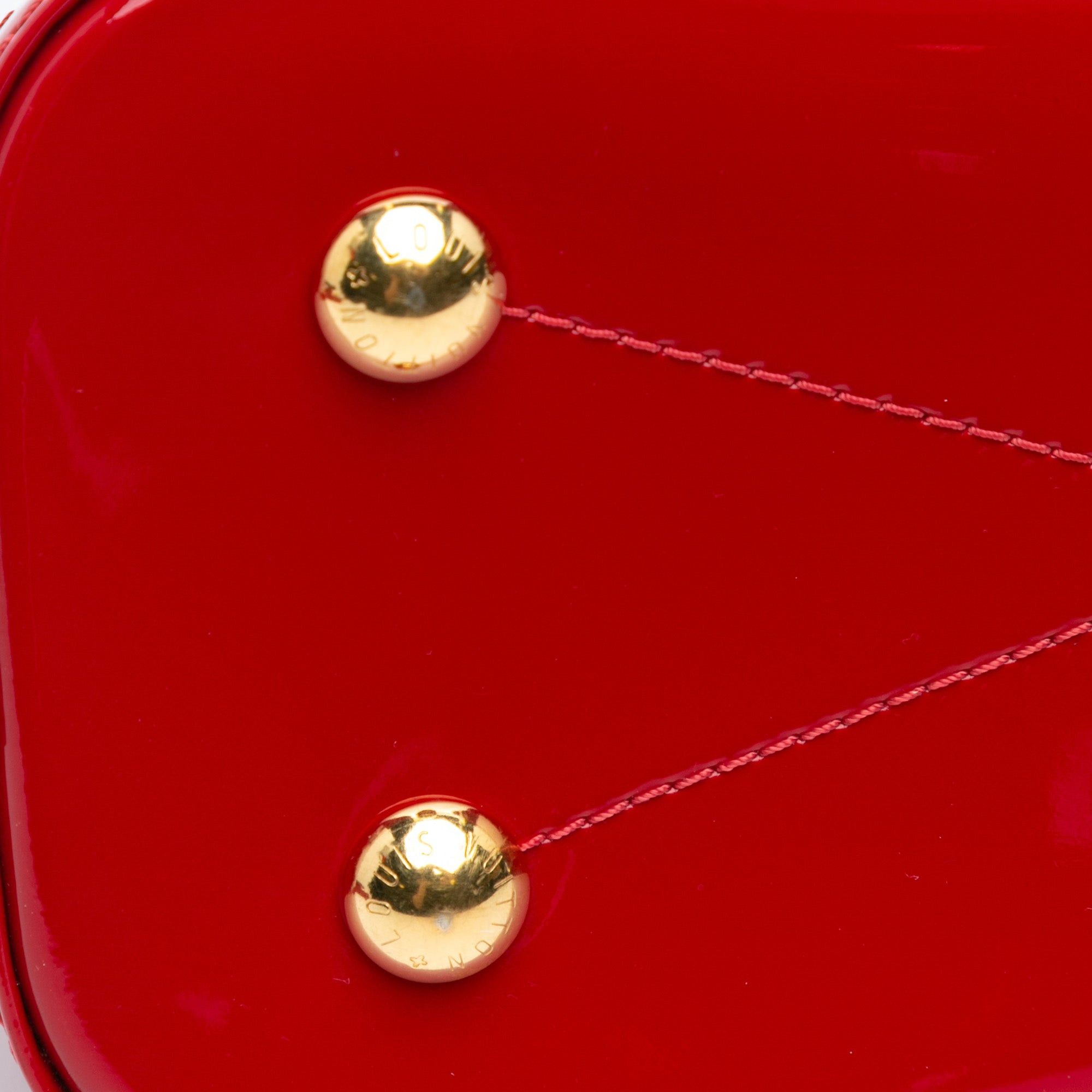 Louis Vuitton Louis Vuitton Vernis Mirror Alma BB Red Size ONE SIZE - 7 Thumbnail