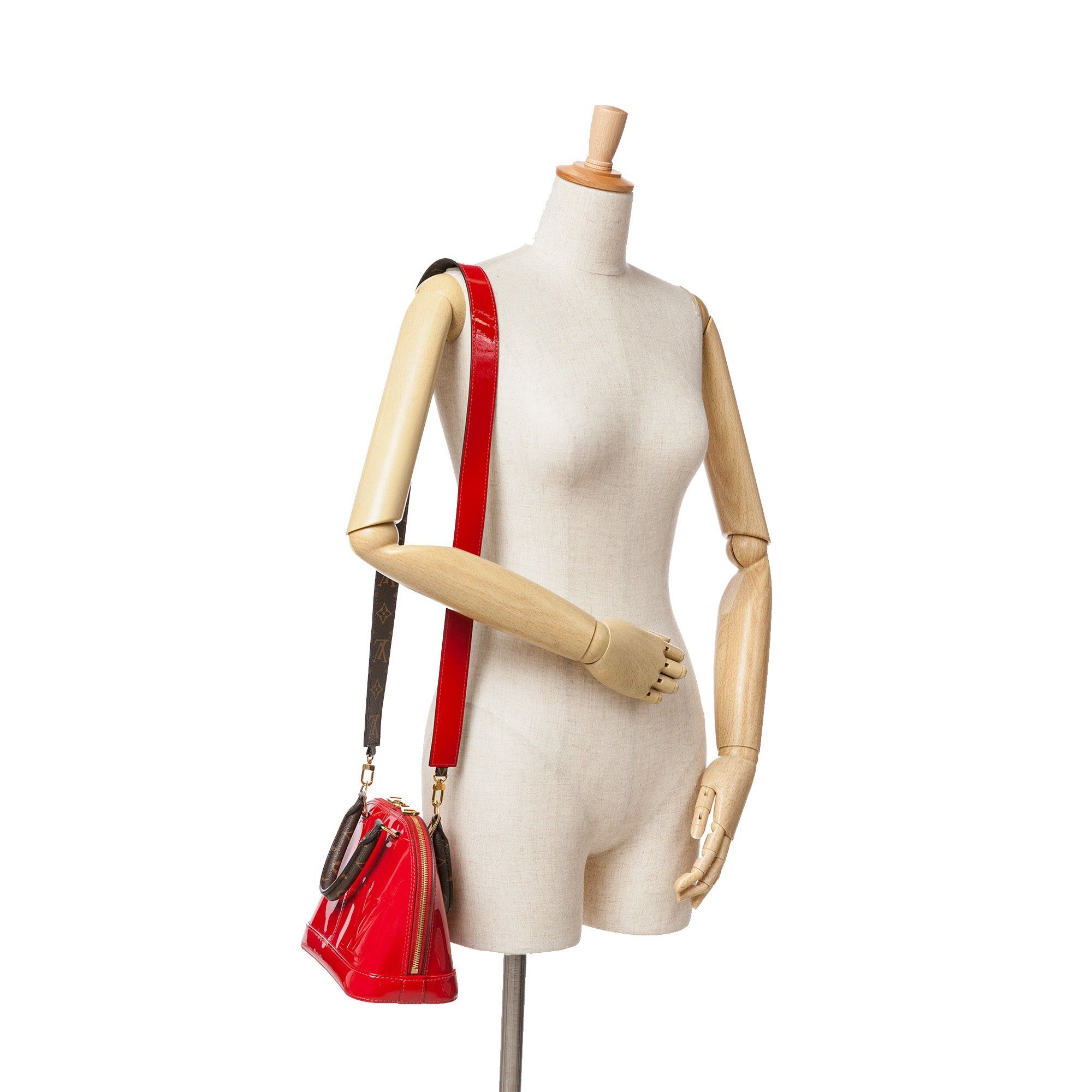 Louis Vuitton Louis Vuitton Vernis Mirror Alma BB Red Size ONE SIZE - 8 Thumbnail