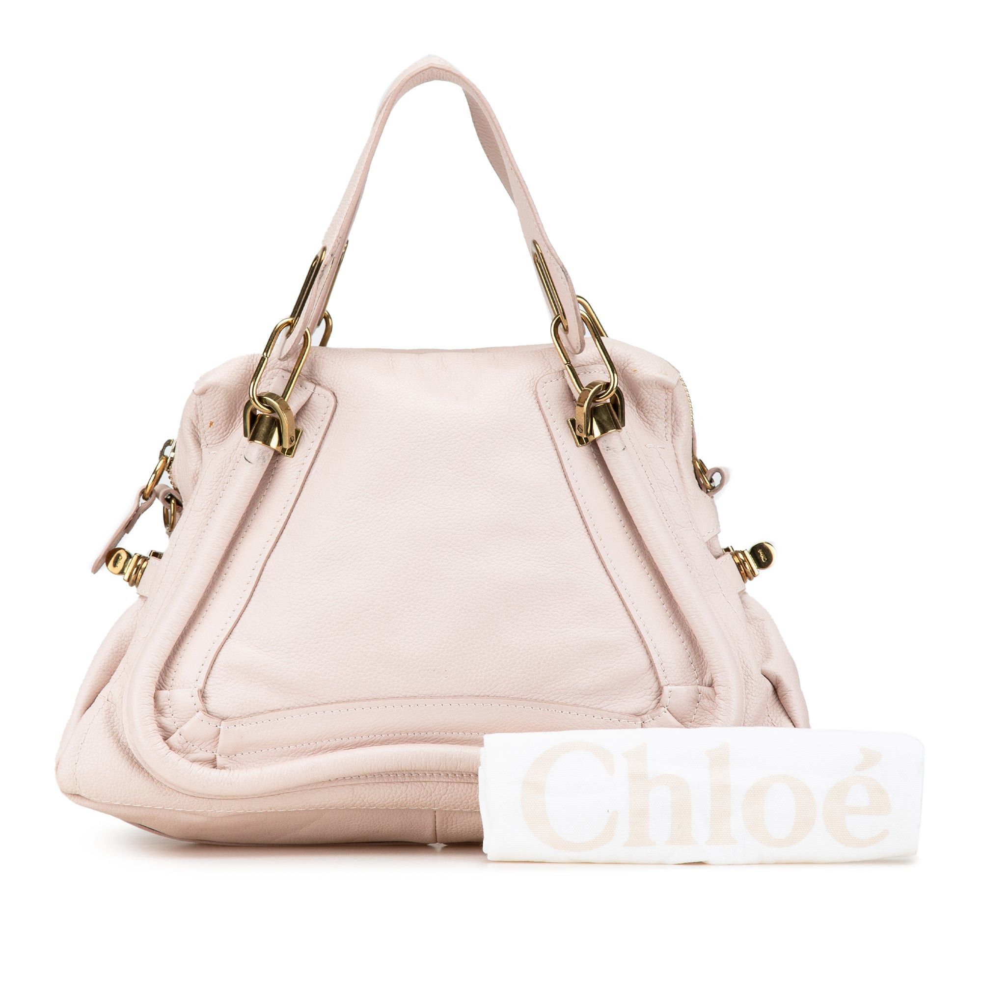Chloe Chloé Medium Leather Paraty Satchel Pink Size ONE SIZE - 13 Thumbnail