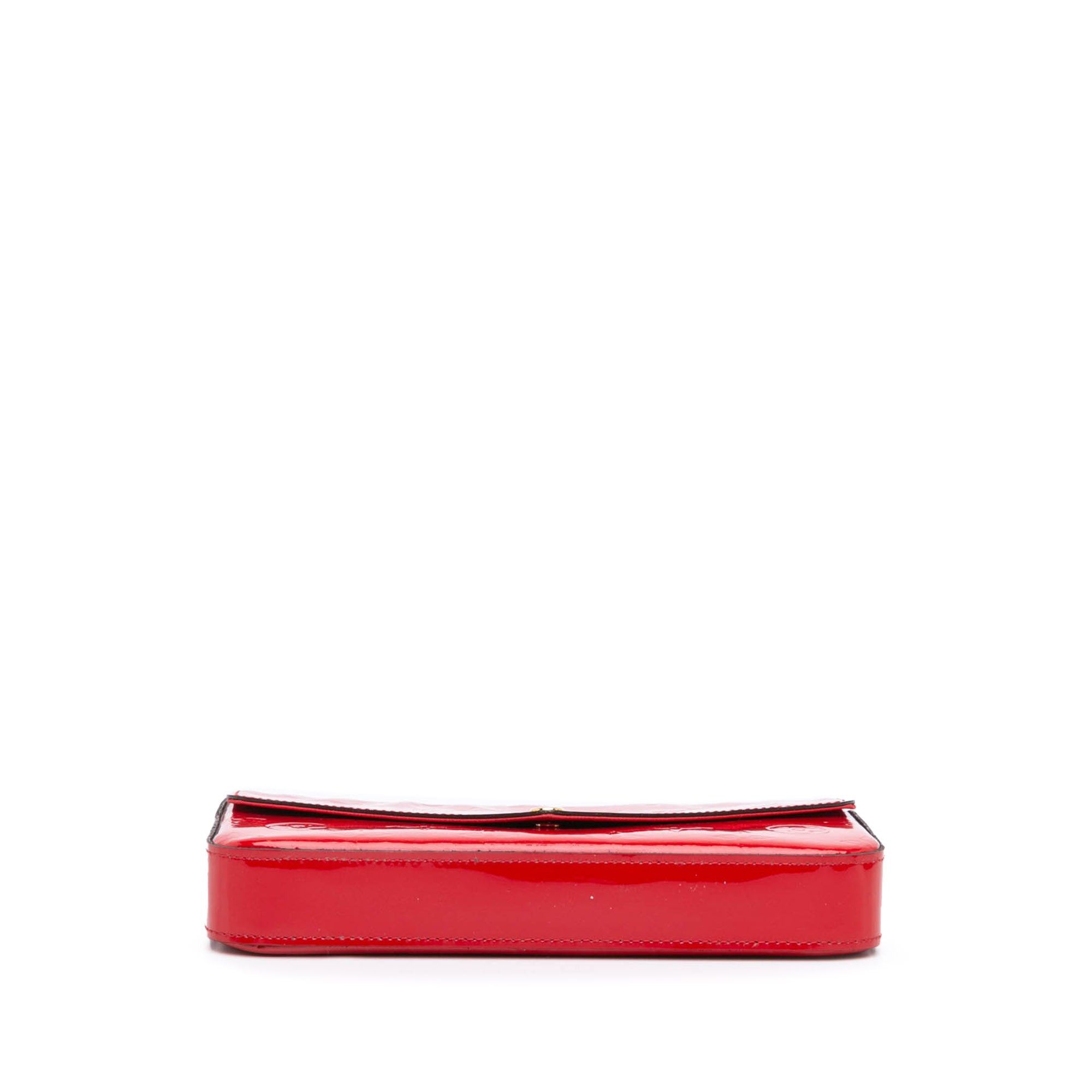 Louis Vuitton Louis Vuitton Monogram Vernis Pochette Felicie Red Size ONE SIZE - 3 Thumbnail