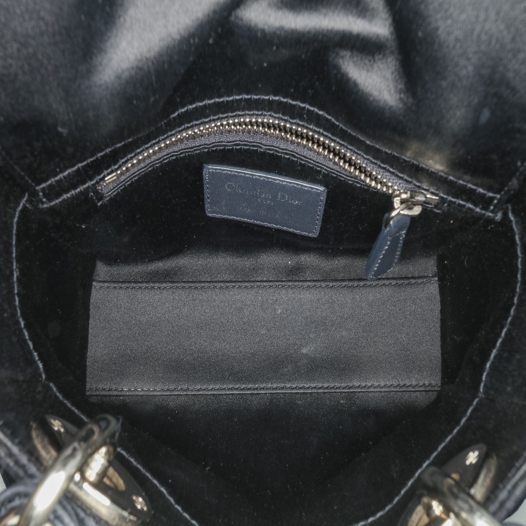 Dior Dior Mini Satin Cannage Strass Crystal Embellished Lady Dior Black Size ONE SIZE - 4 Thumbnail