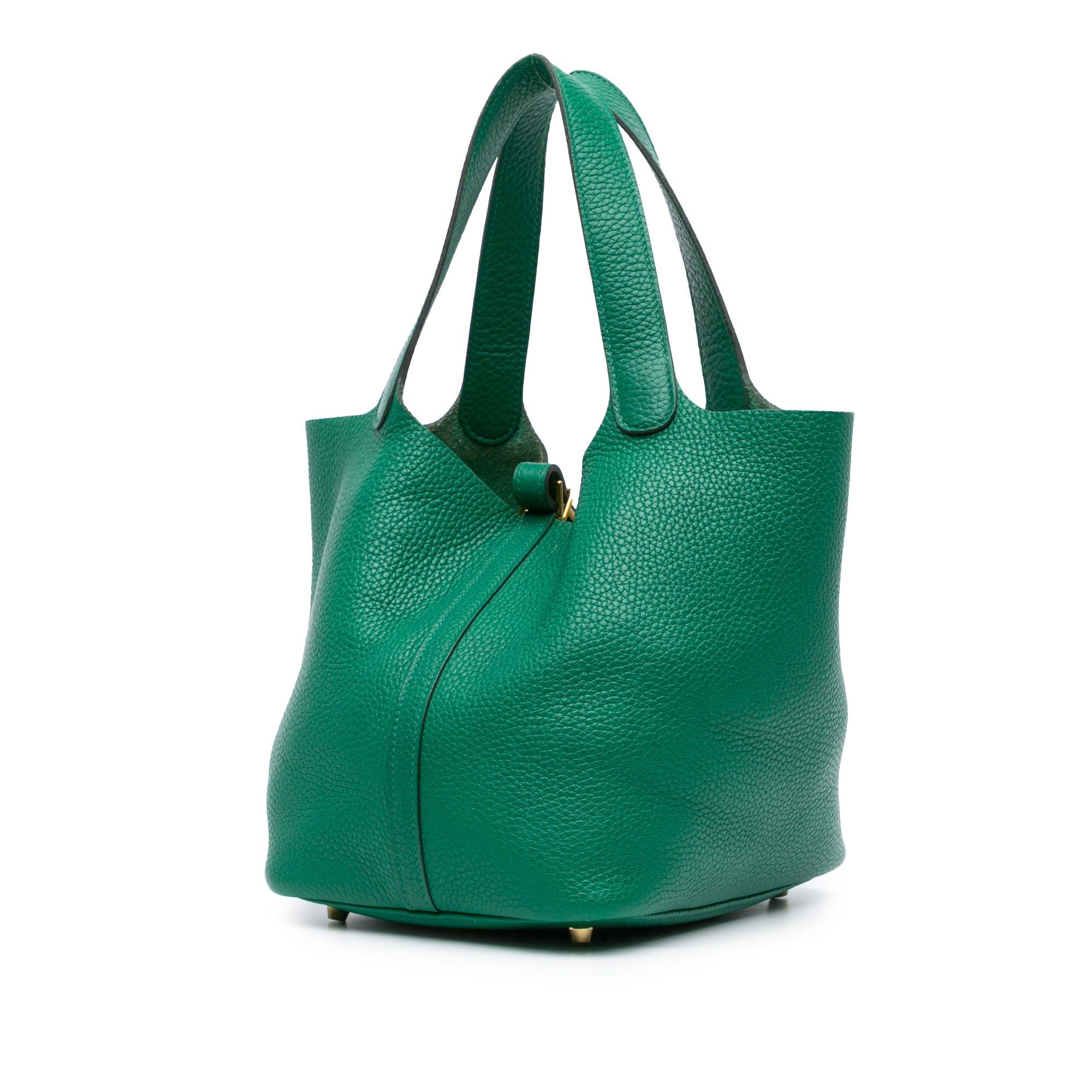 Hermes Hermès Clemence Picotin Lock 22 Green Size ONE SIZE - 2 Thumbnail