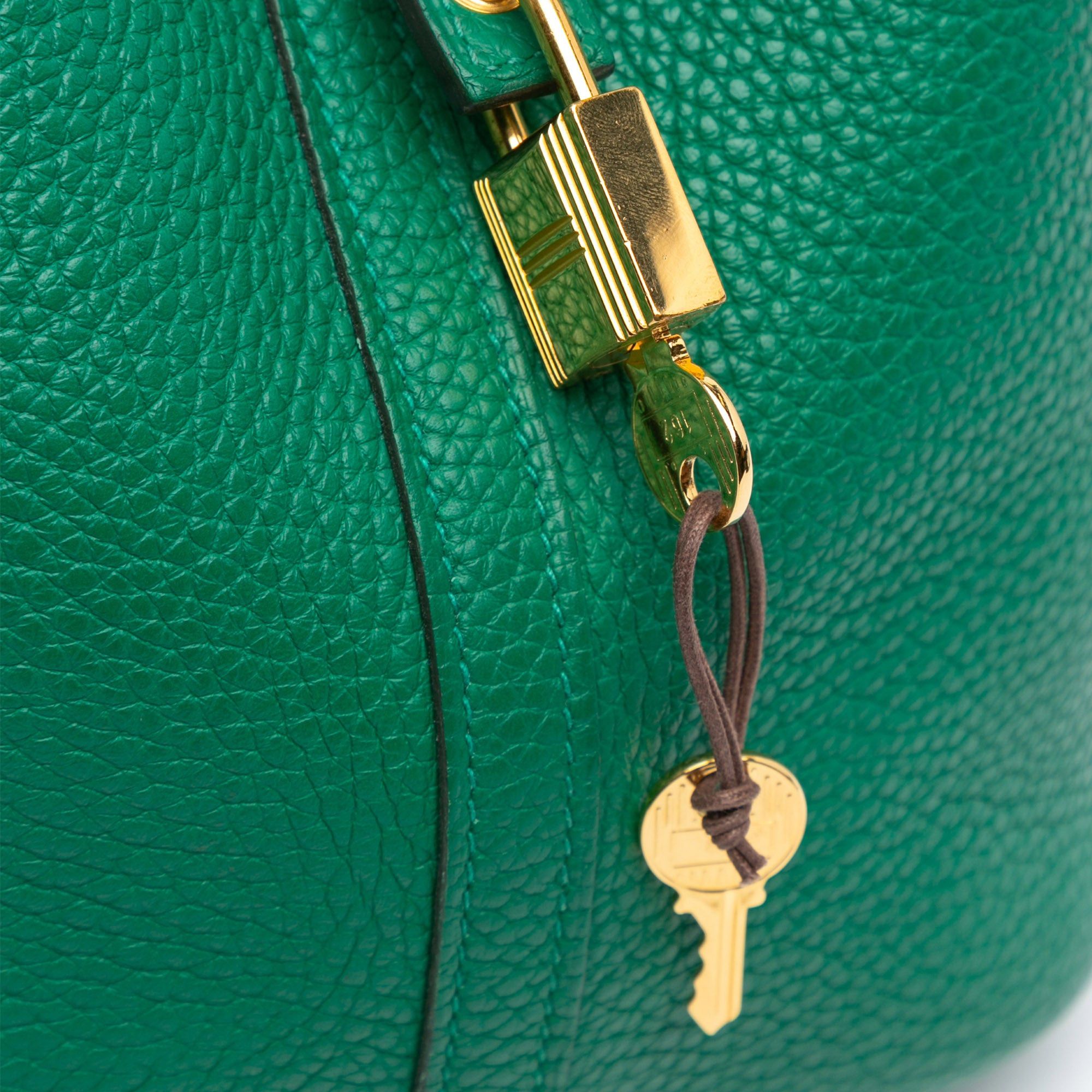 Hermes Hermès Clemence Picotin Lock 22 Green Size ONE SIZE - 7 Thumbnail