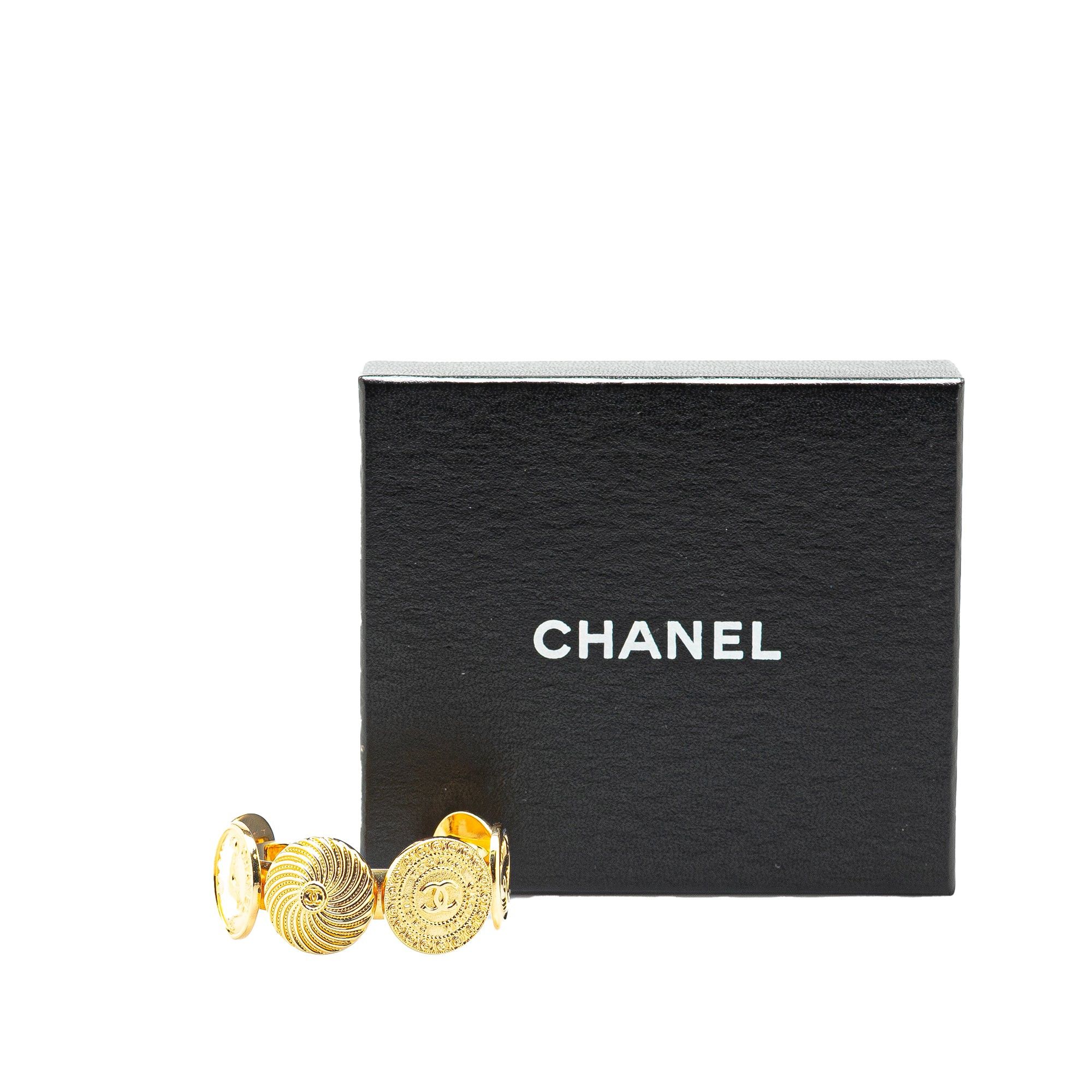 Chanel Chanel Gold Plated Coin Cuff Bracelet Gold Size ONE SIZE - 5 Thumbnail