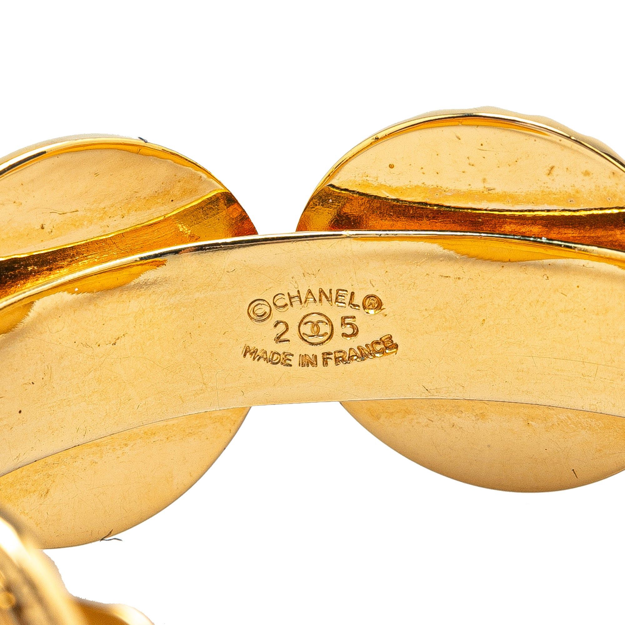 Chanel Chanel Gold Plated Coin Cuff Bracelet Gold Size ONE SIZE - 4 Thumbnail