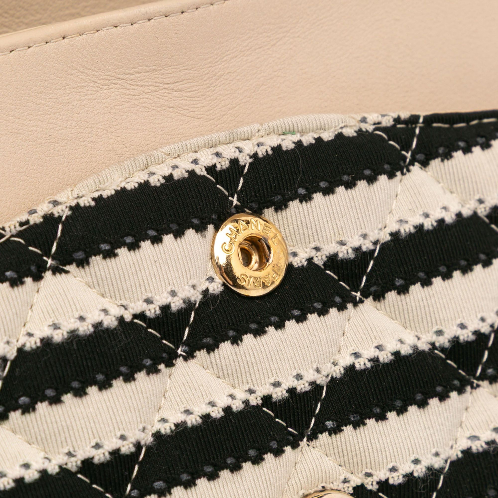 Chanel Chanel Medium Classic Jersey Coco Sailor Double Flap Black Size ONE SIZE - 9 Thumbnail